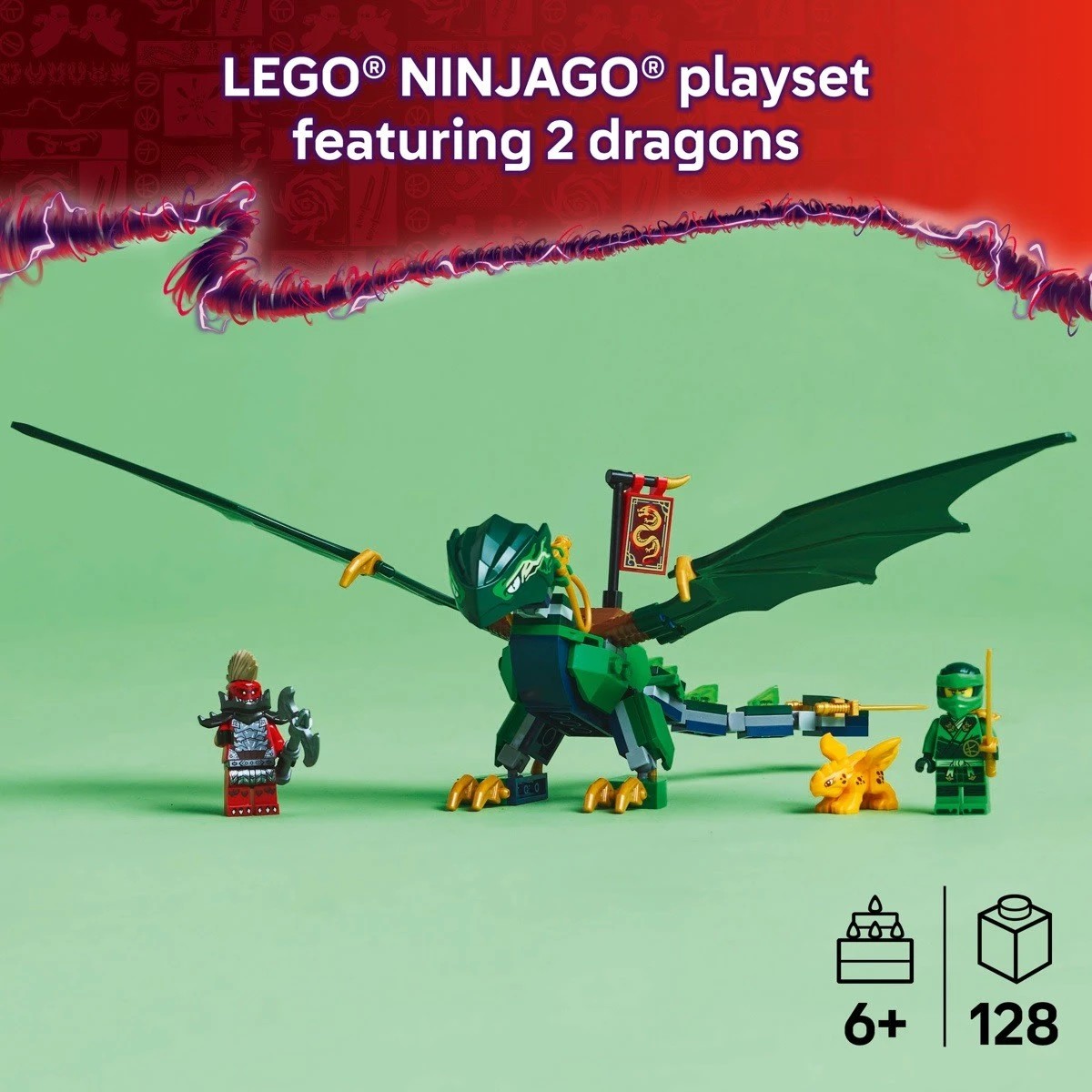 5 LEGO NINJAGO Lloyd's Green Forest Dragon 71829, 5 of 10