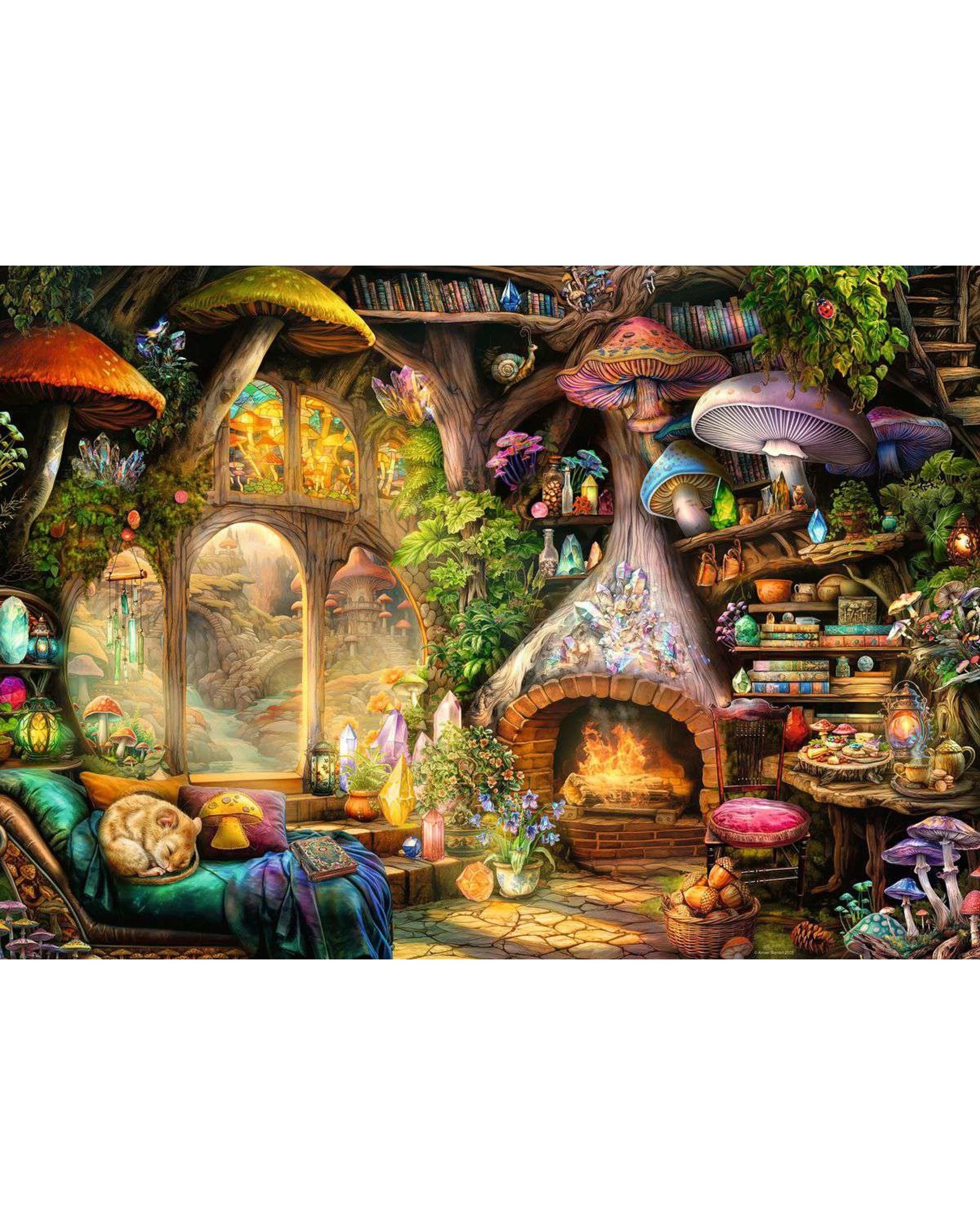 2 Ravensburger Mushroom Cottage 1000 Piece Jigsaw Puzzle, 2 of 2
