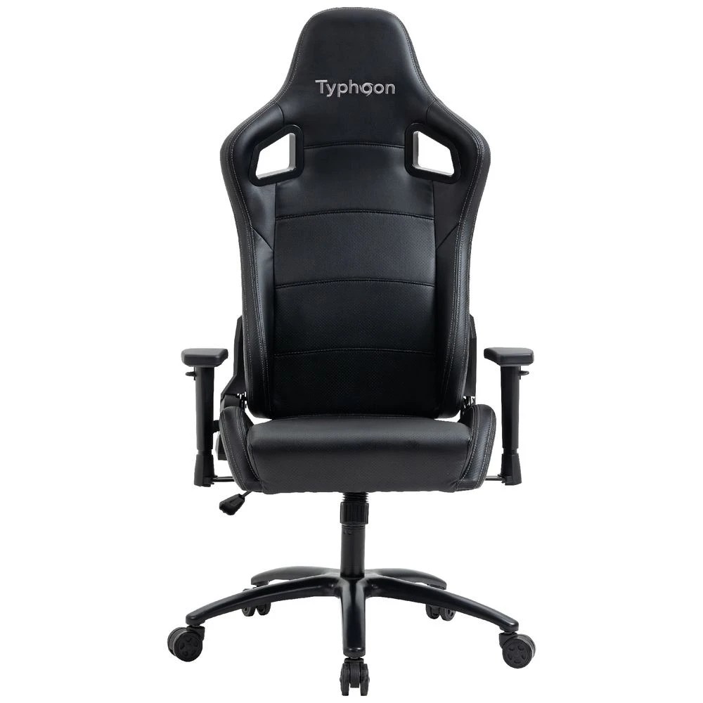 3 Typhoon Viper High-Back Racing Gaming Chair PU Black Ergonomic Chairs and Desk Chairs, 3 of 10
