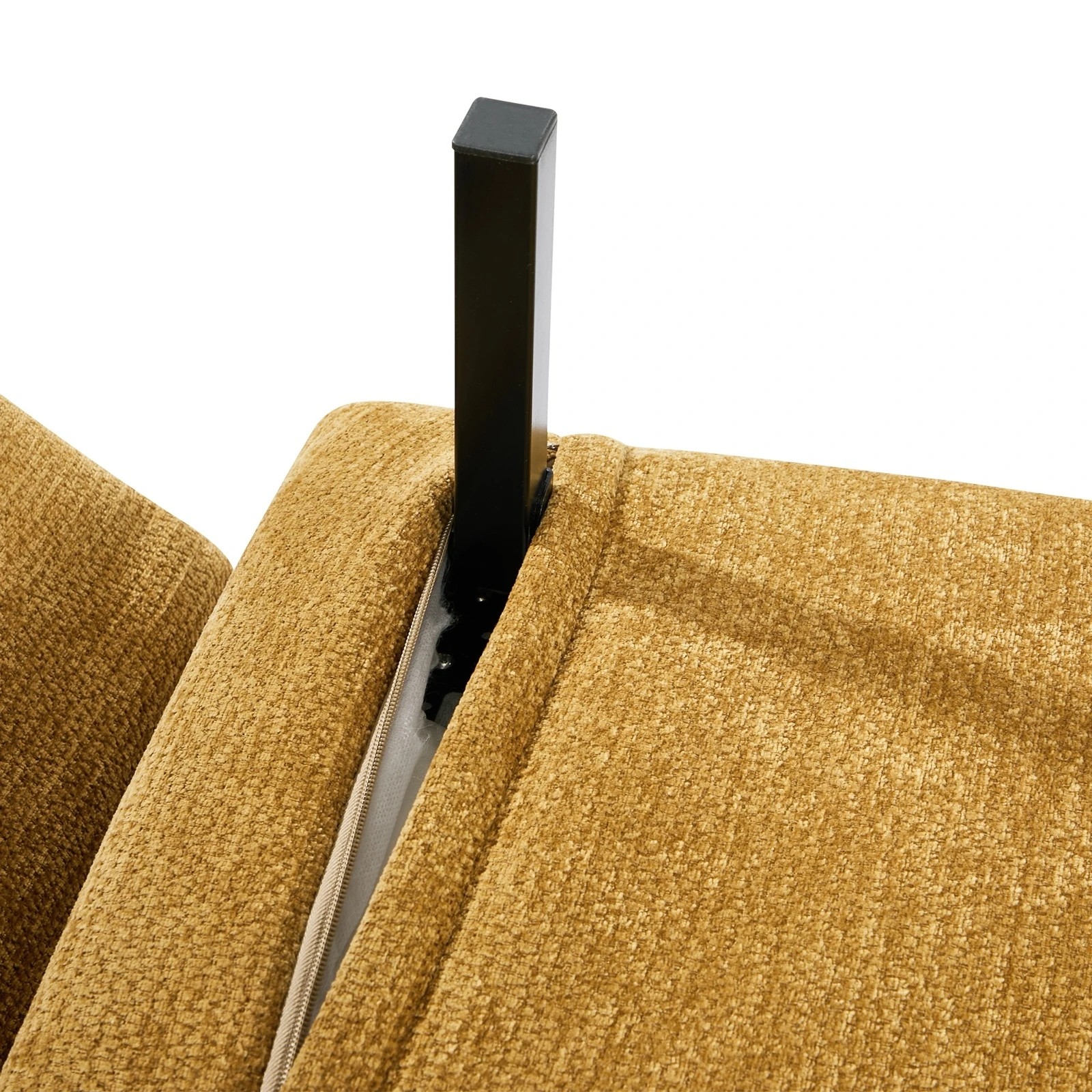 5 Oikiture Double Sofa Bed Lounge Recliner Love Seat Chenille - Yellow, 5 of 10