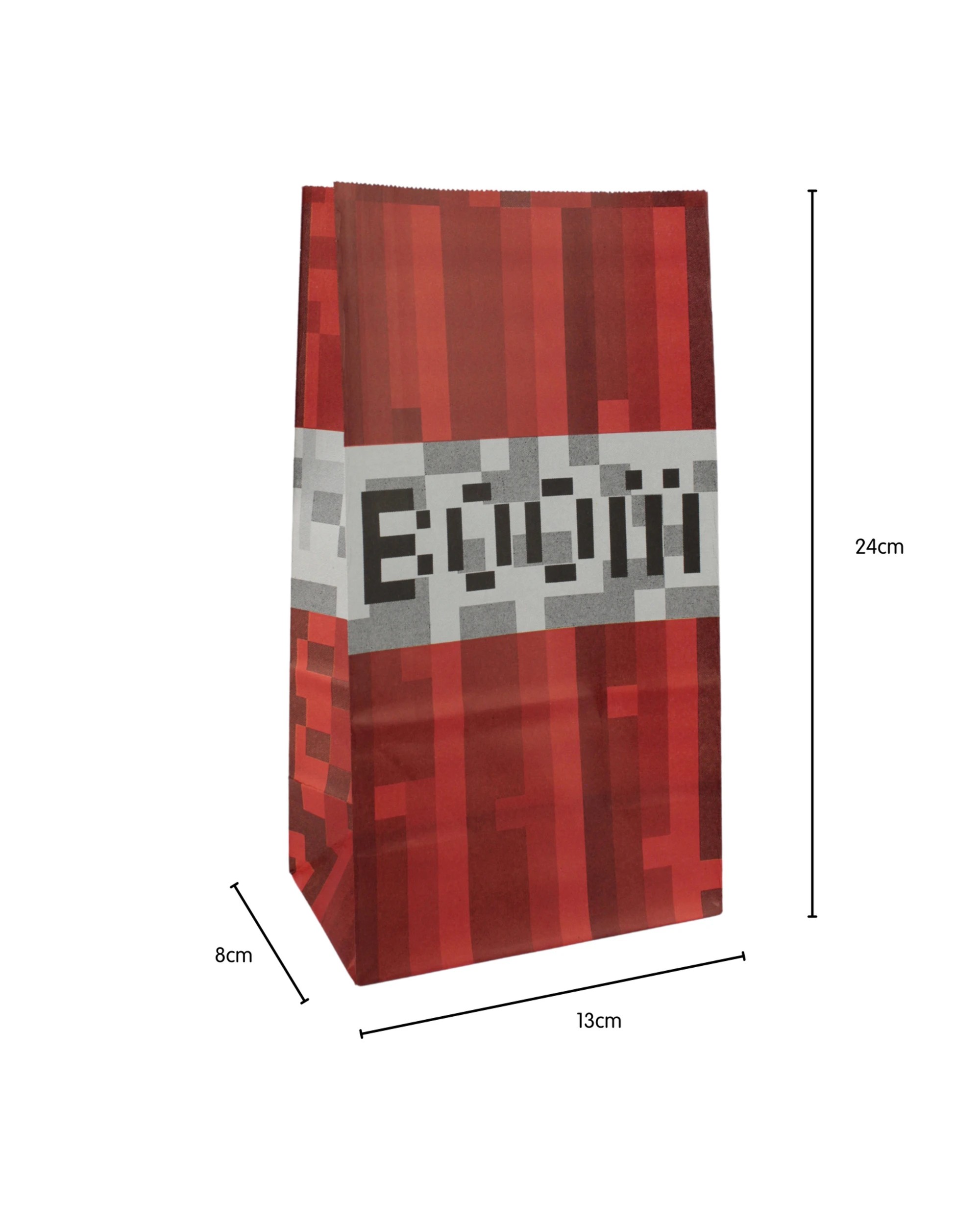 3 Party Maker Boom Gamer Paper Party Bags With Stickers Pack of 12 - Red, 3 of 5