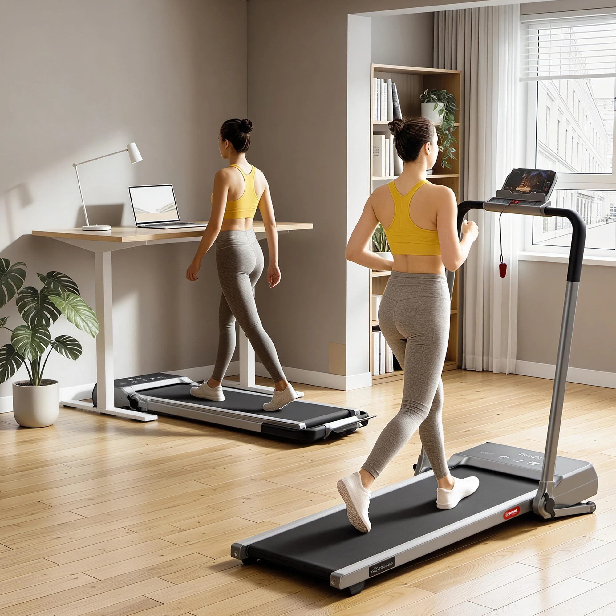 5 Everfit 3 in 1 Walking Pad Treadmill 20% Auto Incline Under Desk Foldable for Home With 40cm Belt - Silver, 5 of 10
