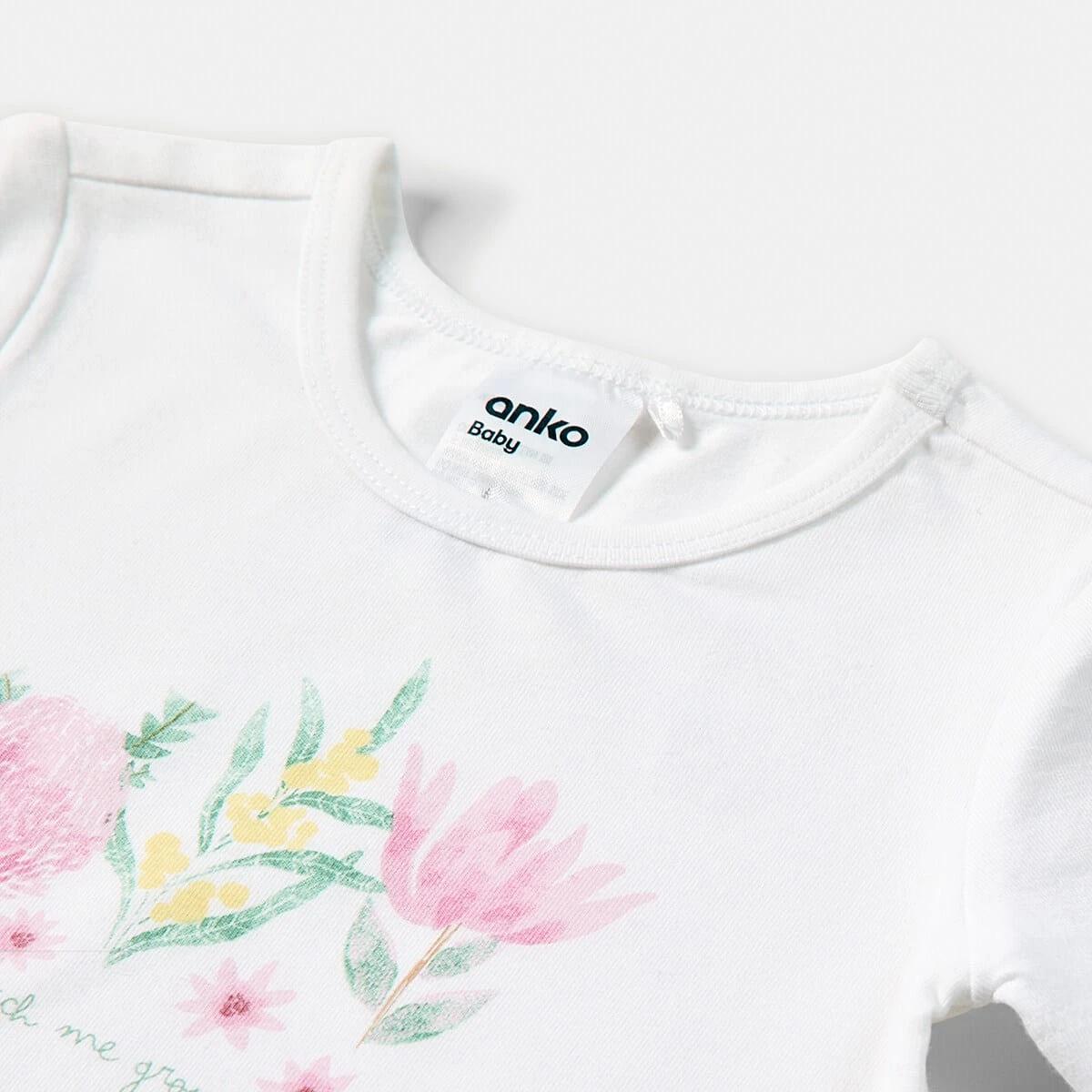 8 3 Pack Short Sleeve Bodysuits Aus Floral, 8 of 8