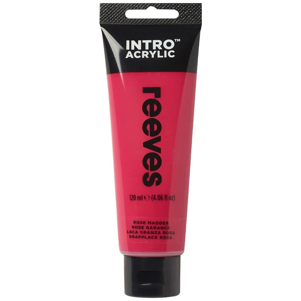 1 Reeves Intro Acrylic Paint 100mL Rose Madder, 1 of 2