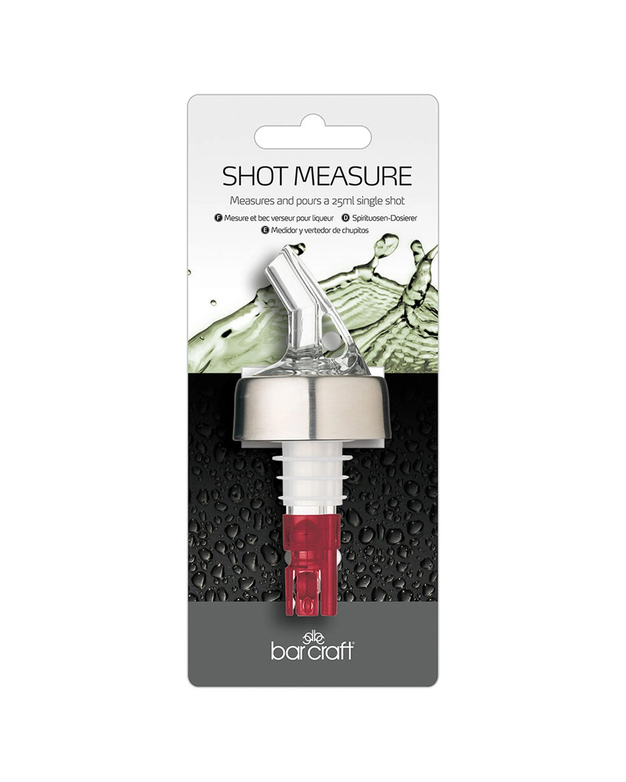 3 BarCraft 4PK Shot Measure and Pourer Plastic 25ml - Multi, 3 of 3