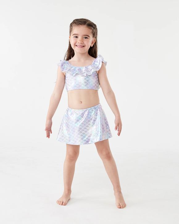 Metallic Bikini Skirt Set