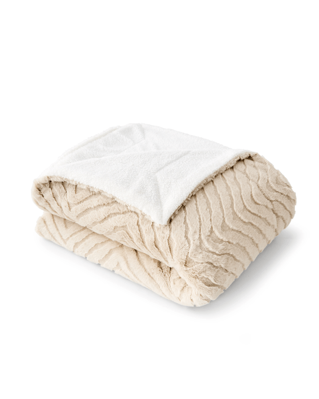 Faux Fur Blanket - Queen / King Bed, B