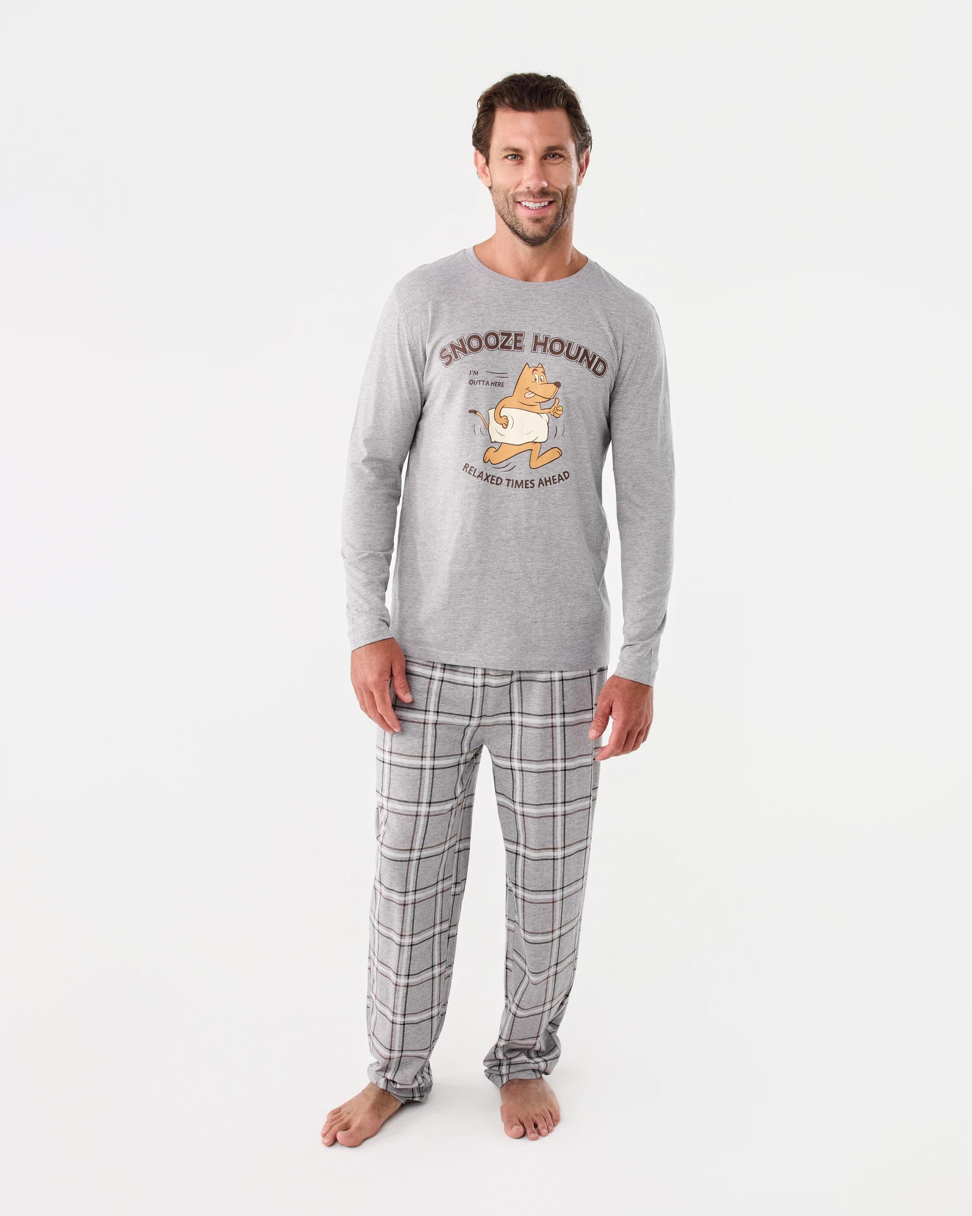 1 Long Sleeve Print Pyjama Set Gry Sleep, 1 of 8
