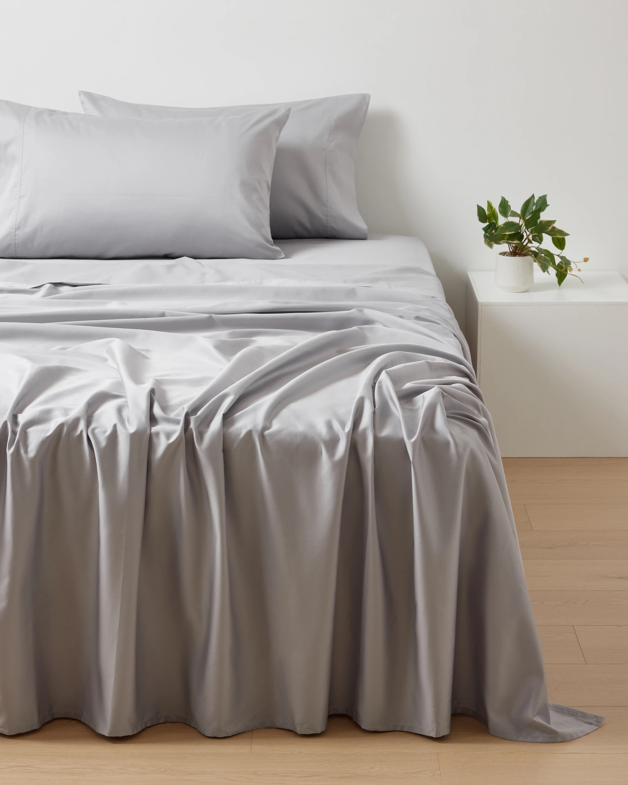2 500 Thread Count Cotton Sheet Set - Double Bed, Silver, 2 of 10