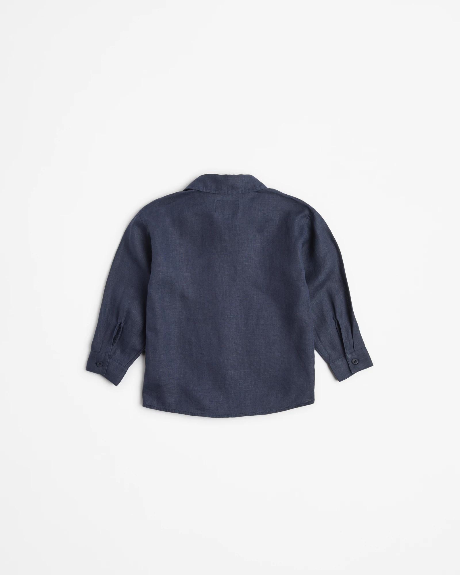 3 Target European Linen Shirt NAVY, 3 of 7