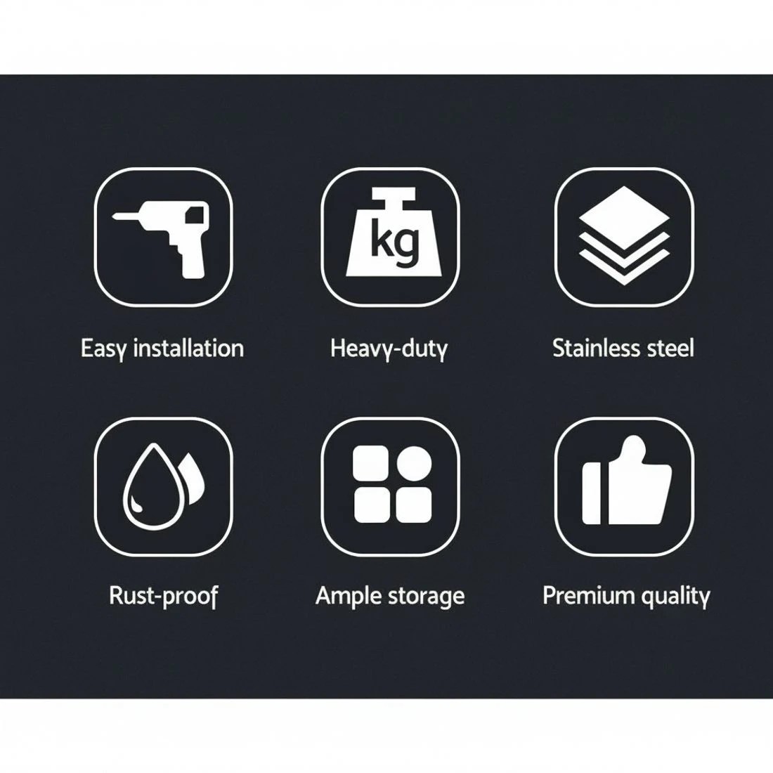 4 Cefito 900mm Stainless Steel Kitchen Wall Shelf Mounted Rack - Silver, 4 of 5