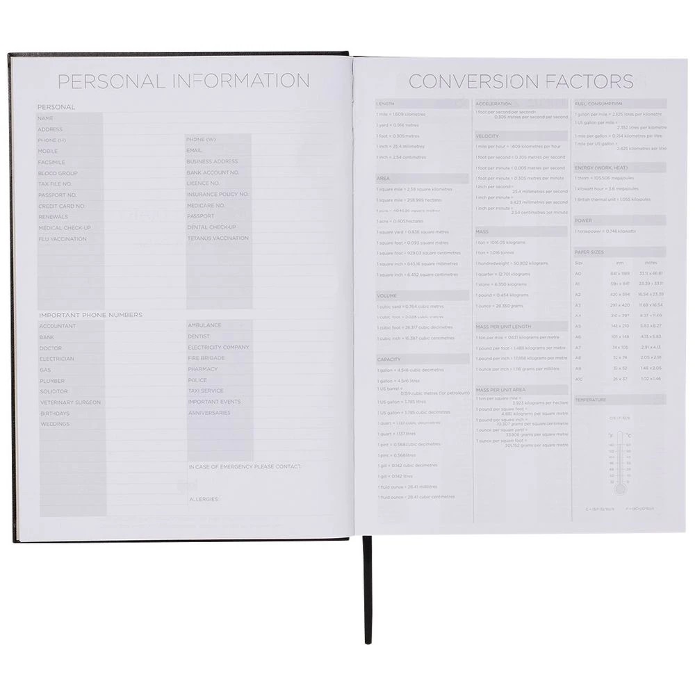 3 Keji A4 Day to Page Hardcover Undated Diary Assorted, 3 of 5