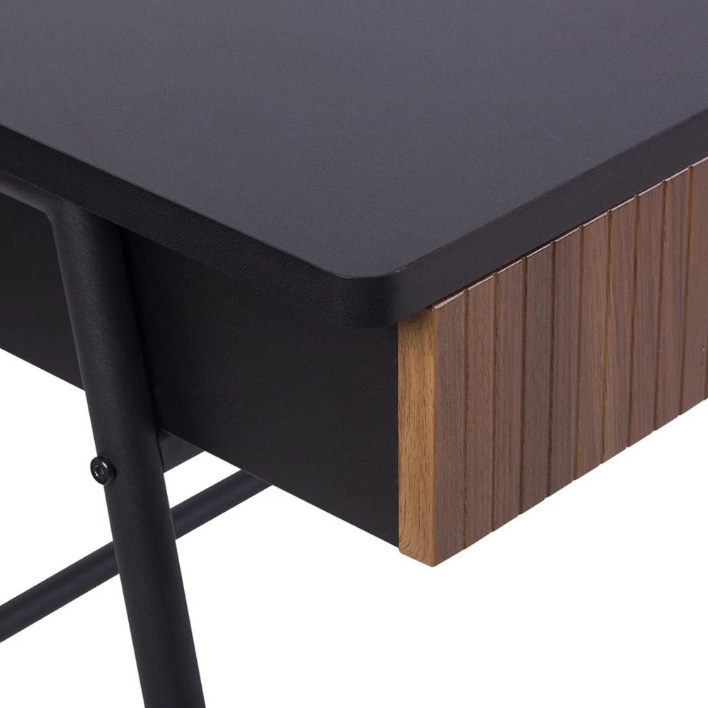 5 Studymate Vinci 2 Drawer Desk Walnut and Black Desks, Tables and Workstations, 5 of 10