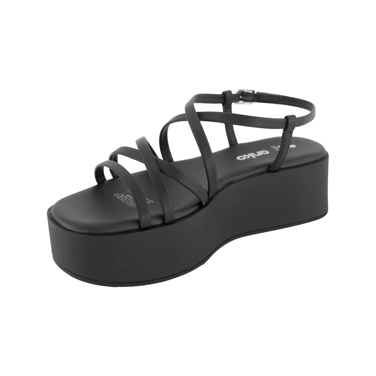 3 Strappy Flatform Heels Black, 3 of 5