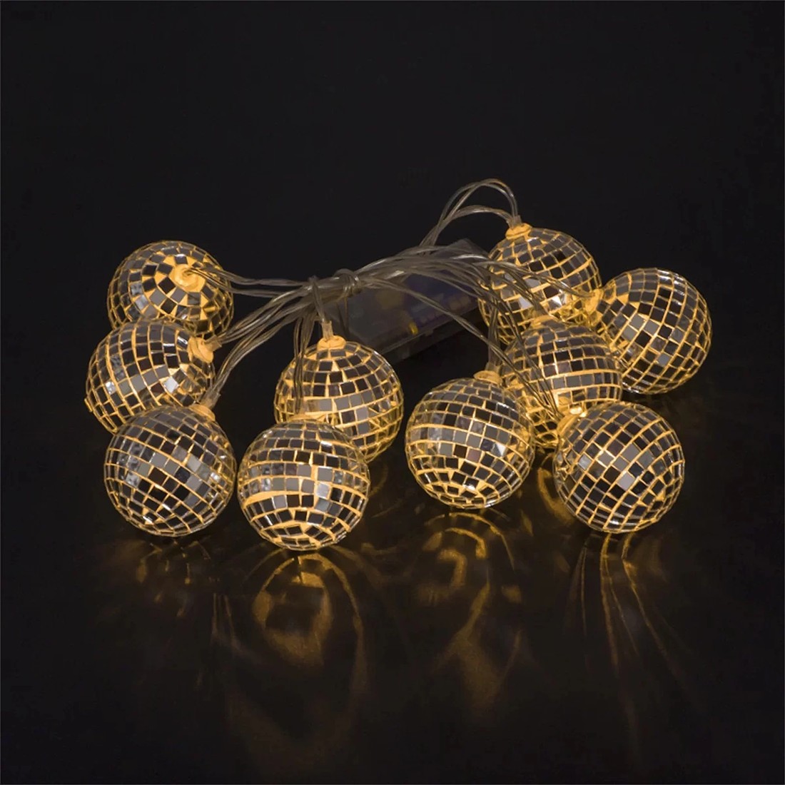 2 Party Maker Mirror Disco Ball String Lights, 2 of 5