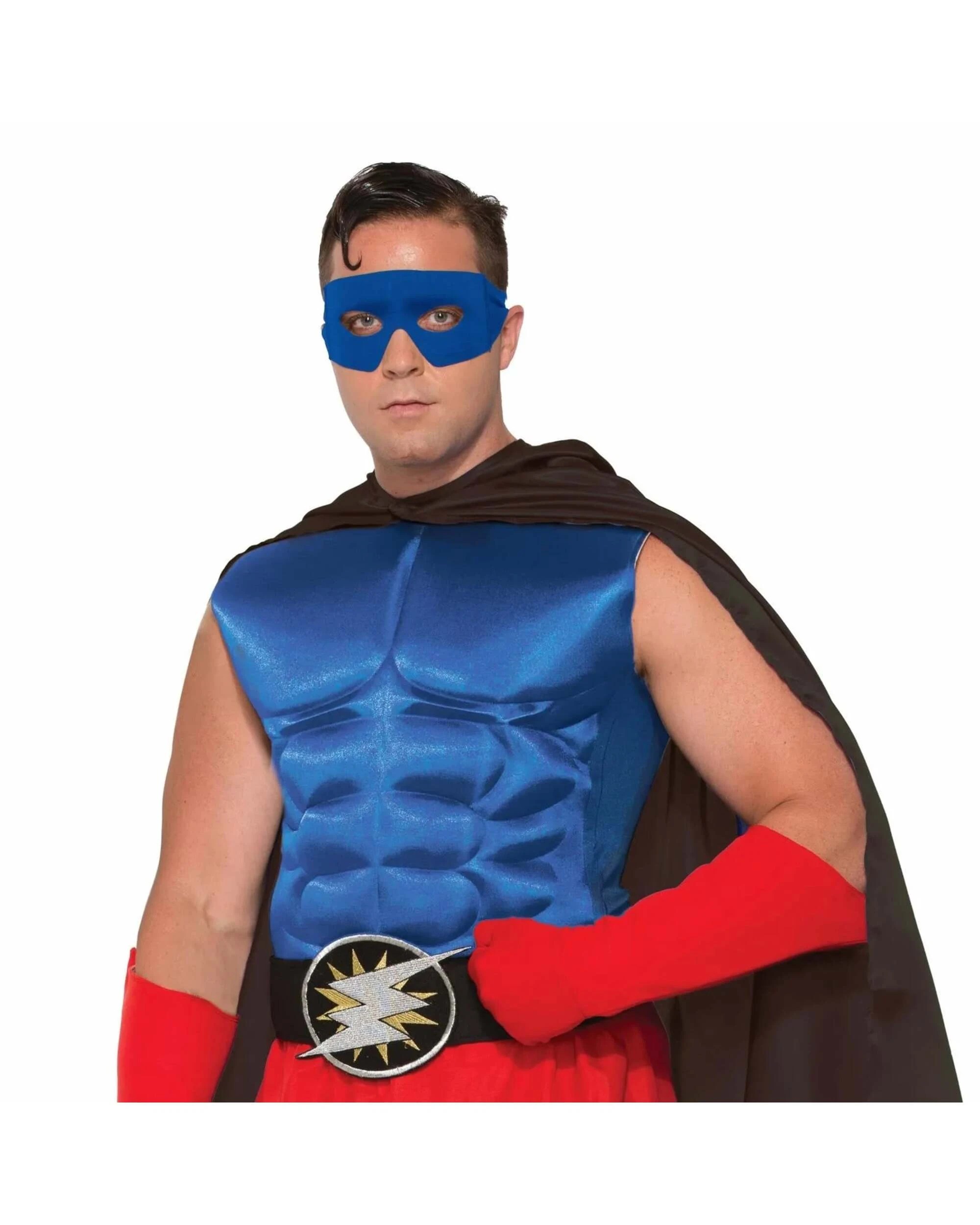 1 Rubies Superhero Muscle Chest Costume Vest - M - Blue, 1 of 2