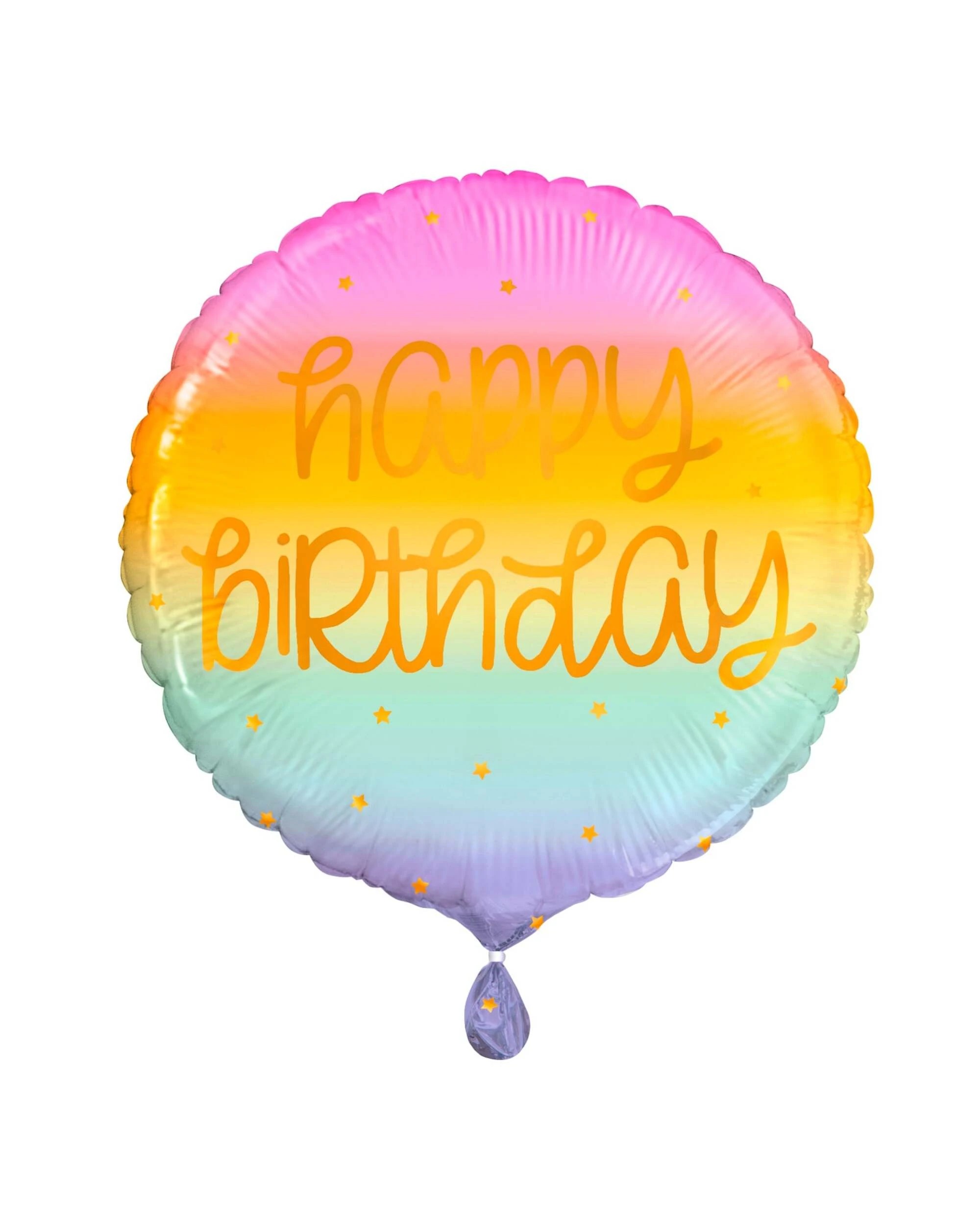 1 Meteor Rainbow Stars Happy Birthday Foil Helium Balloon - Multi, 1 of 3