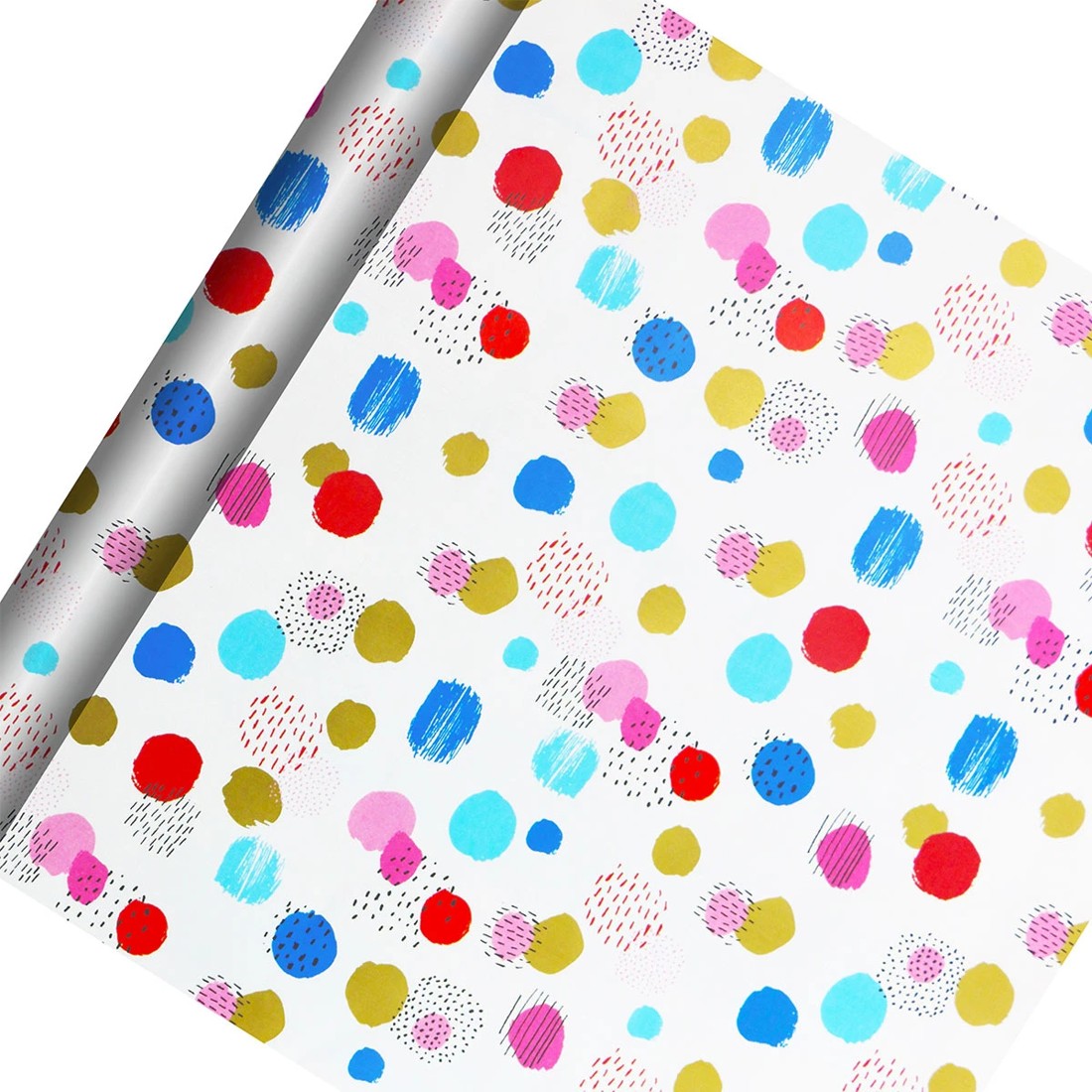 1 Hallmark Gift Wrapping Paper Roll - Abstract Colourful Spots, 1 of 3