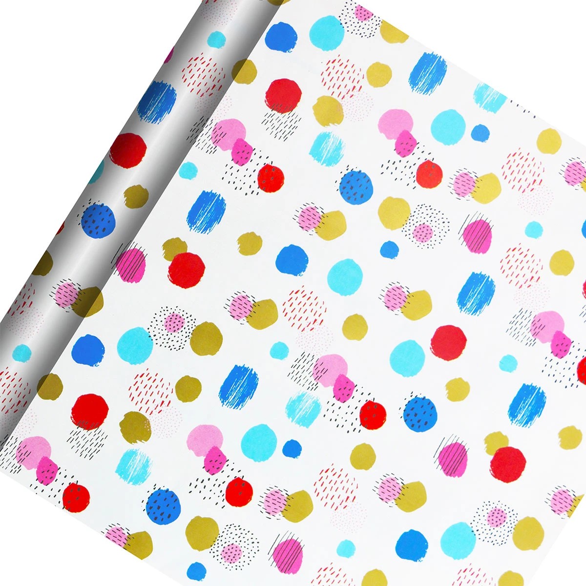 1 Hallmark Gift Wrapping Paper Roll - Abstract Colourful Spots, 1 of 3