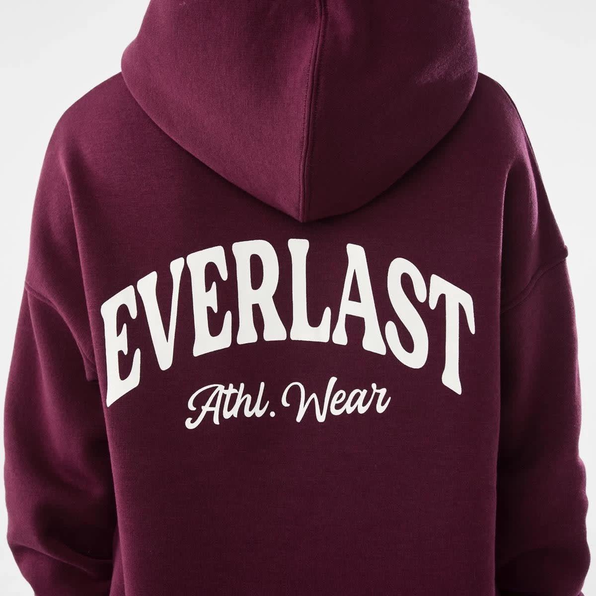 9 Everlast Womens Collegiate Oversized Hoodie EVERLAST VARSITY CHERRY, 9 of 9