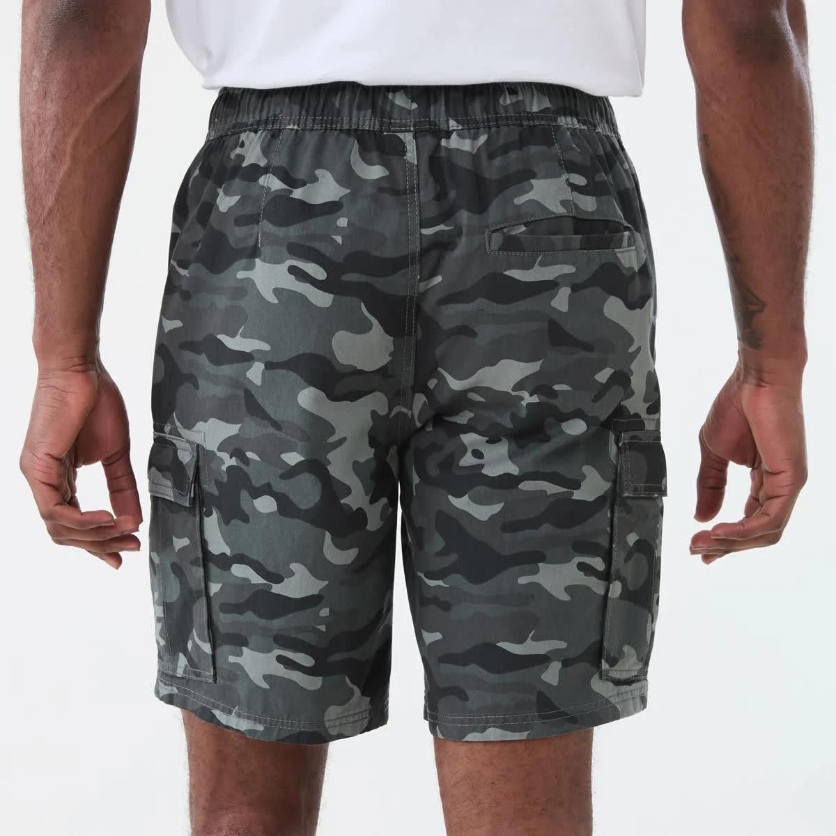 3 Elastic Waist Cargo Shorts URBAN CAMO ENDLESS GREY, 3 of 6