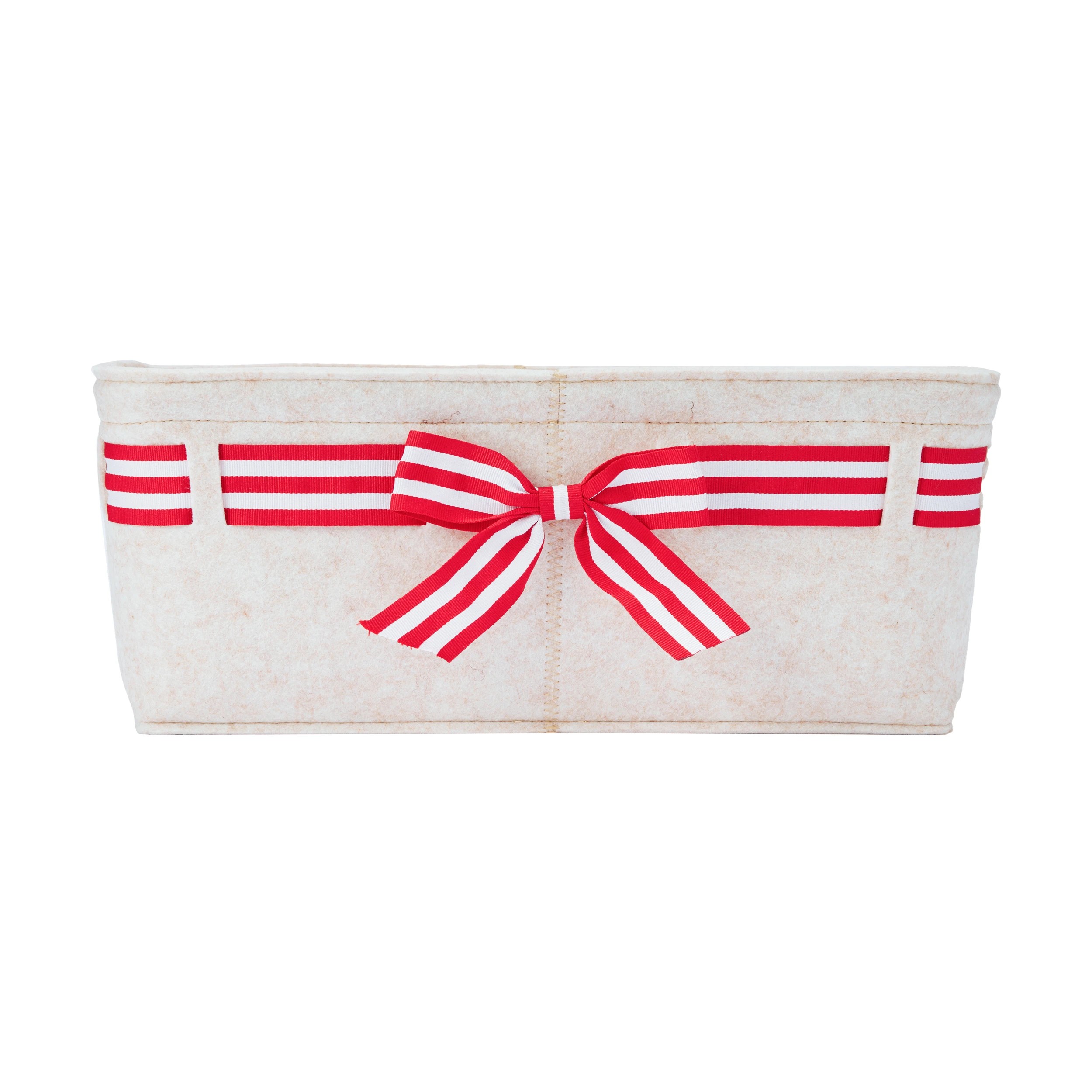 1 Christmas Felt Basket with Bow, 1 of 5