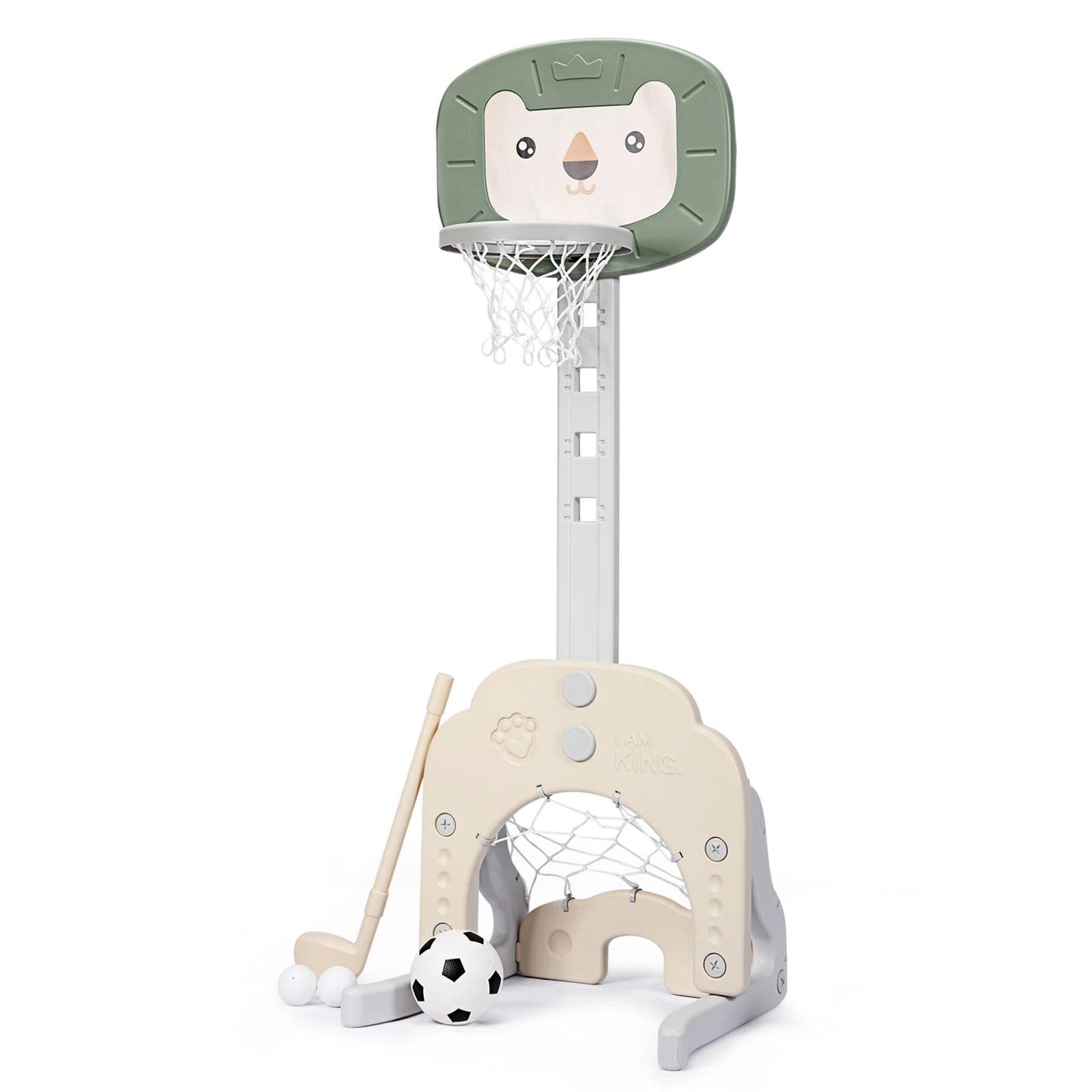 1 Costway 3-in-1 Kids Basketball Hoop Sports Activity Center, 1 of 2