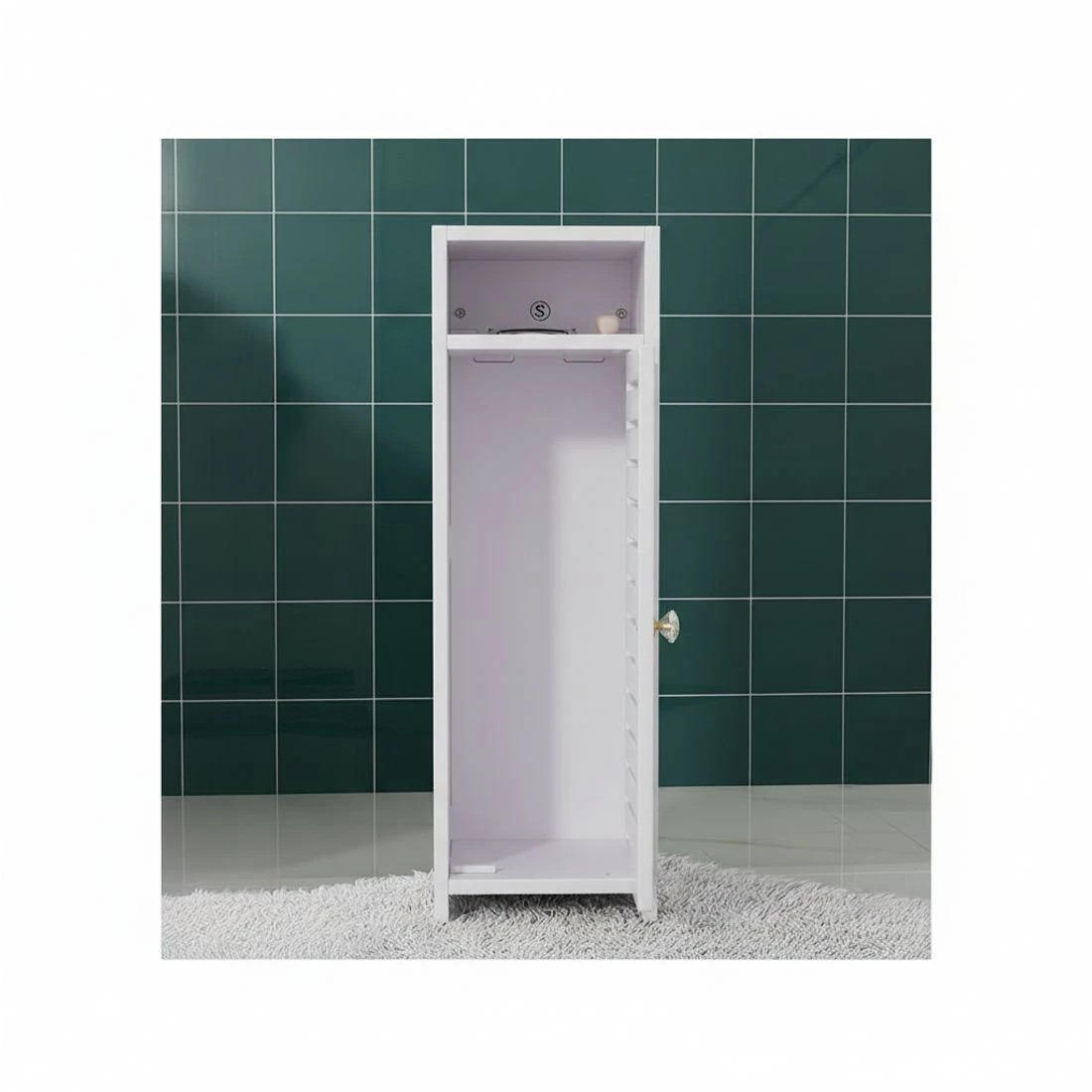 7 Artiss Bathroom Cabinet Toilet Roll Holder 76cm - White, 7 of 8