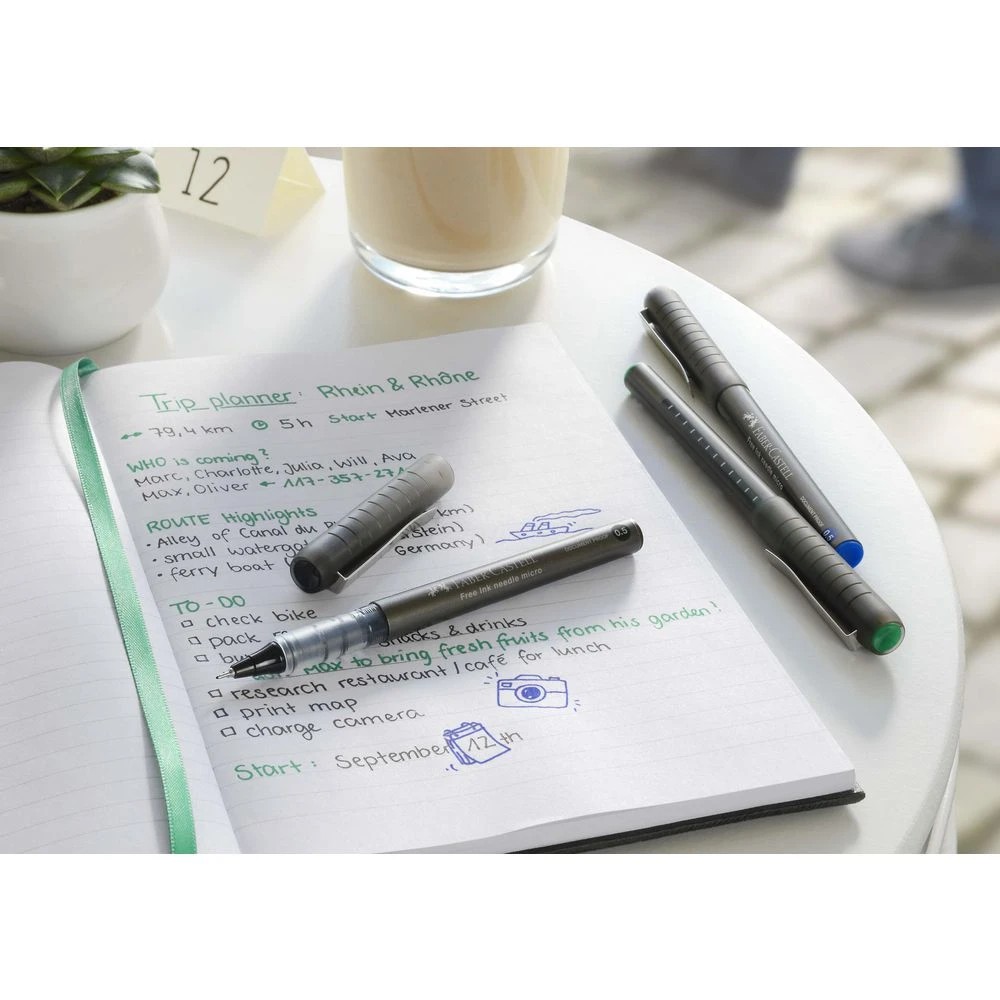 6 Faber-Castell Free Roller Rollerball Pen 0.5mm Blue, 6 of 8
