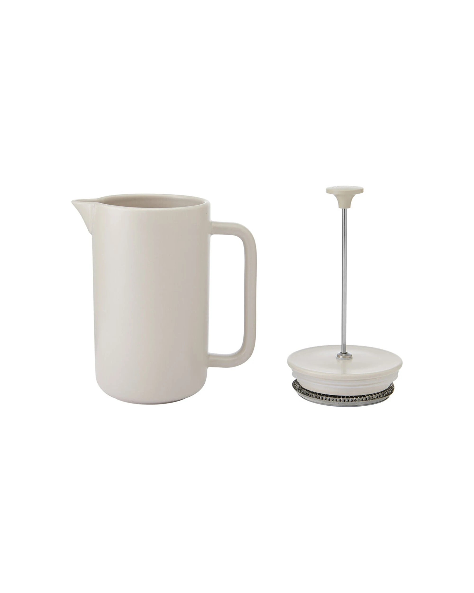 4 La Cafetiere Arezzo 8-Cup 1L Stoneware Cafetiere Coffee Press - Beige, 4 of 7