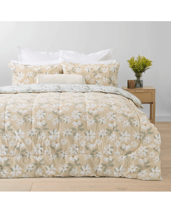 Talia Cotton Rich Cover Reversible Comforter Set - Single Bed