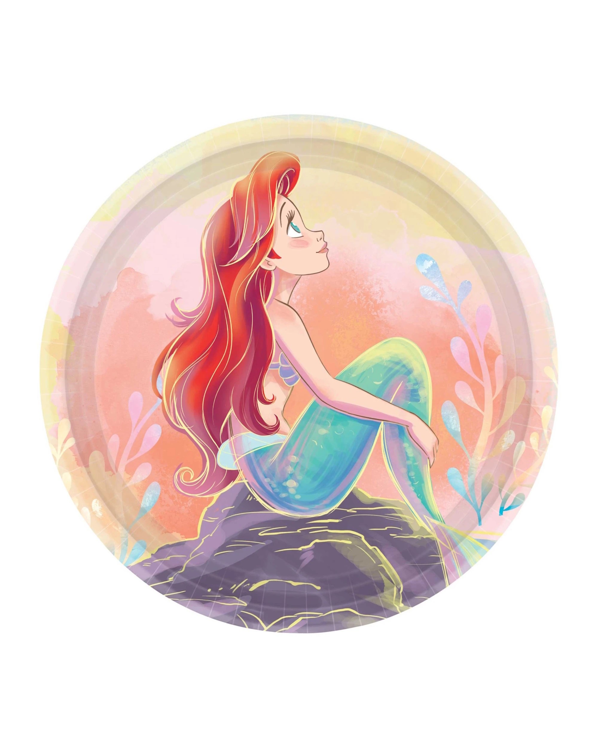 1 Amscan The Little Mermaid Small Paper Plates Pack of 8, 1 of 1