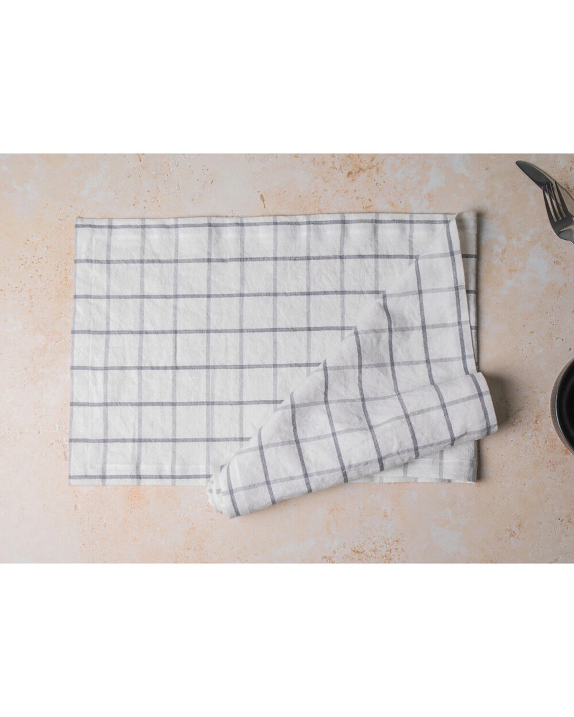 3 Mikasa Industrial Check Linen-Blend Table Runner 230x33cm - Multi, 3 of 5
