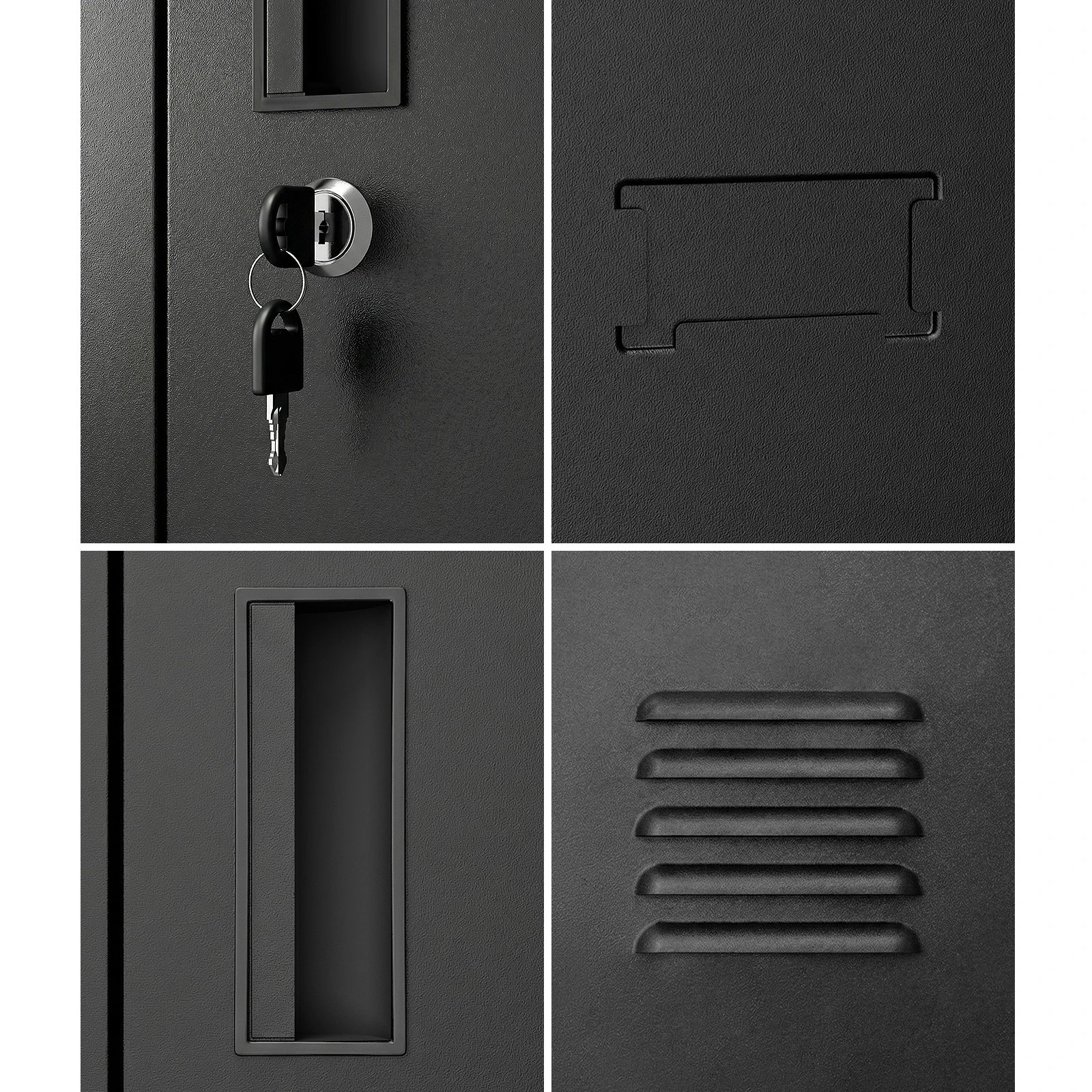 5 Oikiture 12 Doors Locker Cabinet Steel Storage Cupboard Office School Gym - Black, 5 of 7