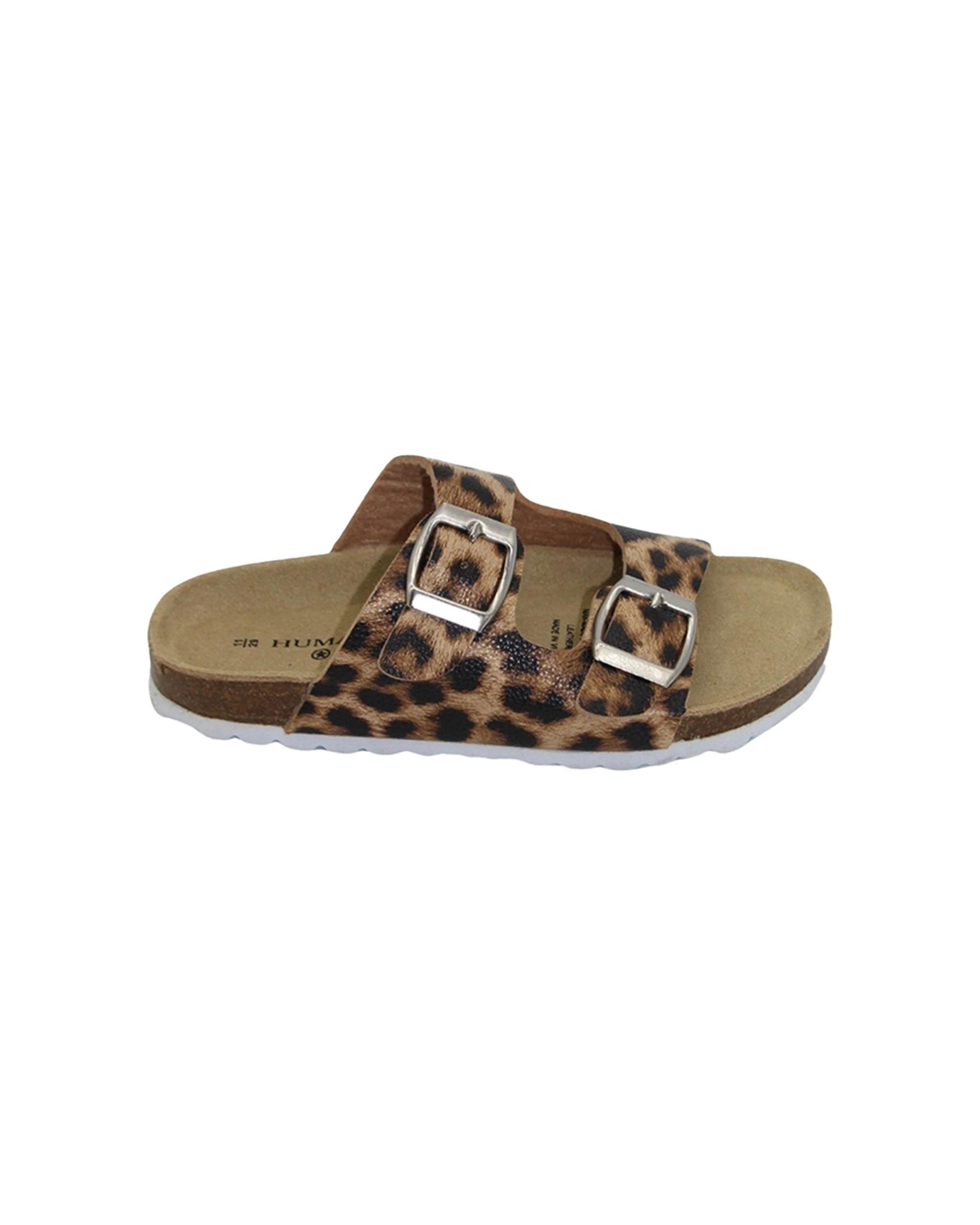 1 Human Shoes Molly Girls Buckled Sandal Slip On Moulded Sole Pink OCELOT, 1 of 4