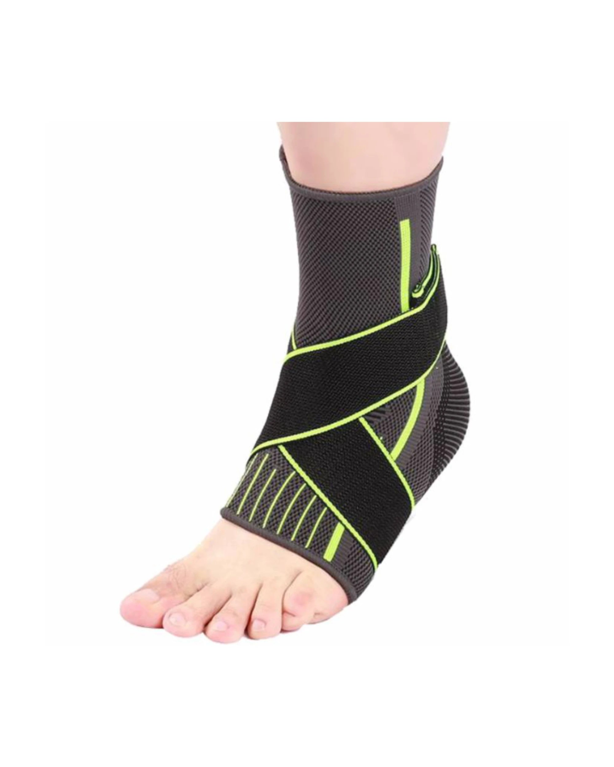1 Bodyassist 2pc Contoured 3D Sports Ankle Brace Dual Strap Small - Black - Black, 1 of 2