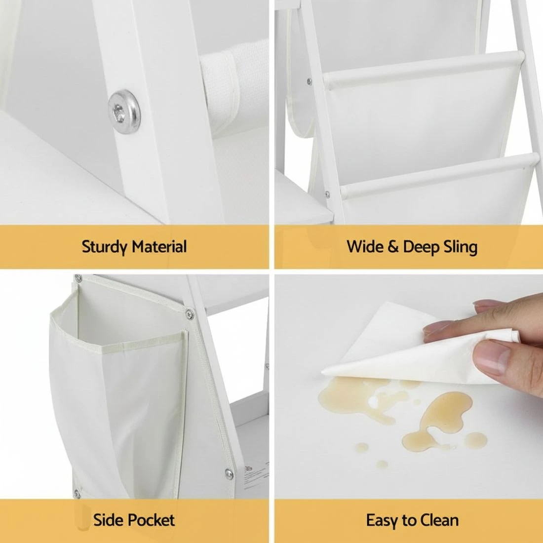 6 Keezi 3-Tier Kids Bookshelf Bookcase Children Toy Storage Organizer Rack Display Shelf - White, 6 of 7