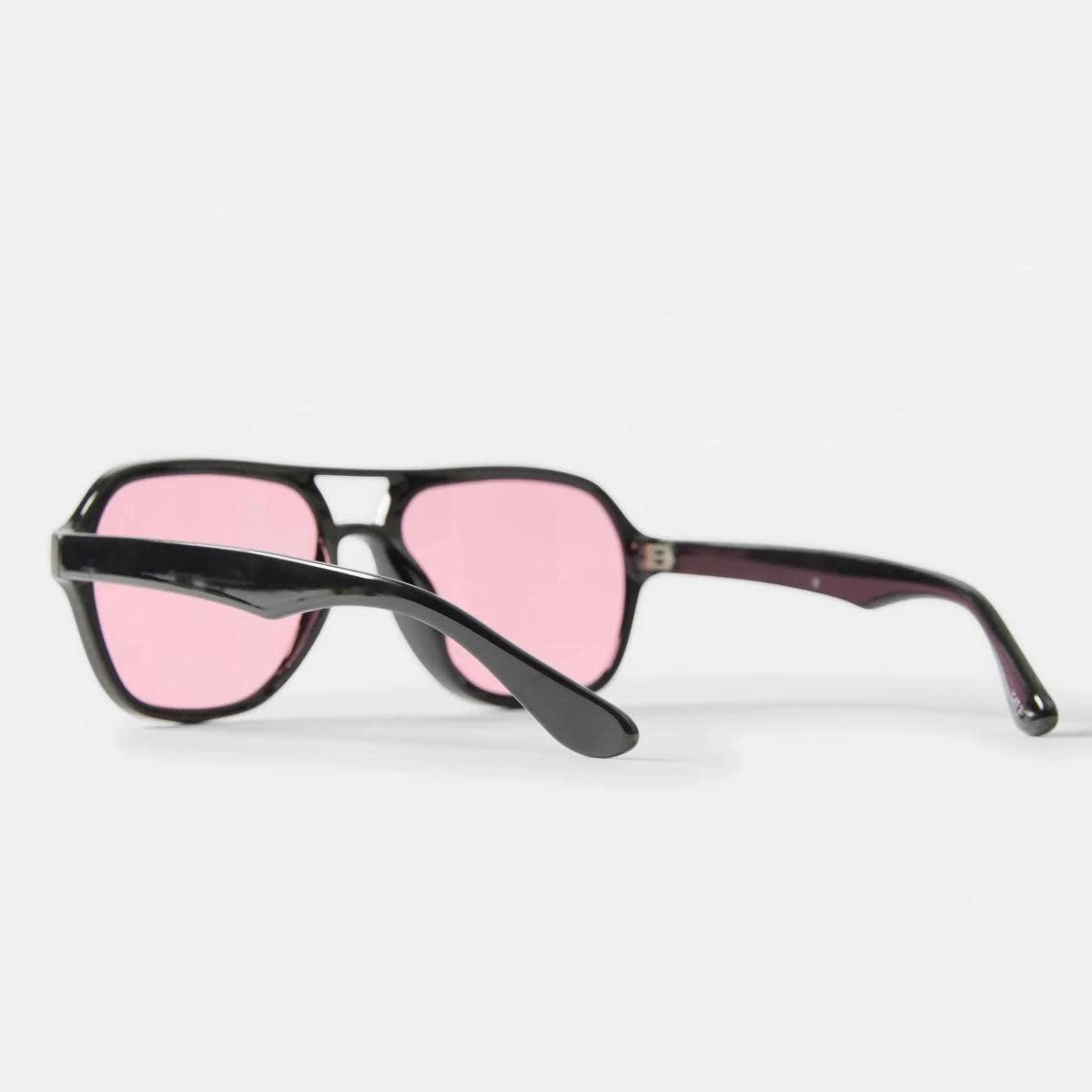 2 Square Aviator Sunglasses Blk Pink, 2 of 6