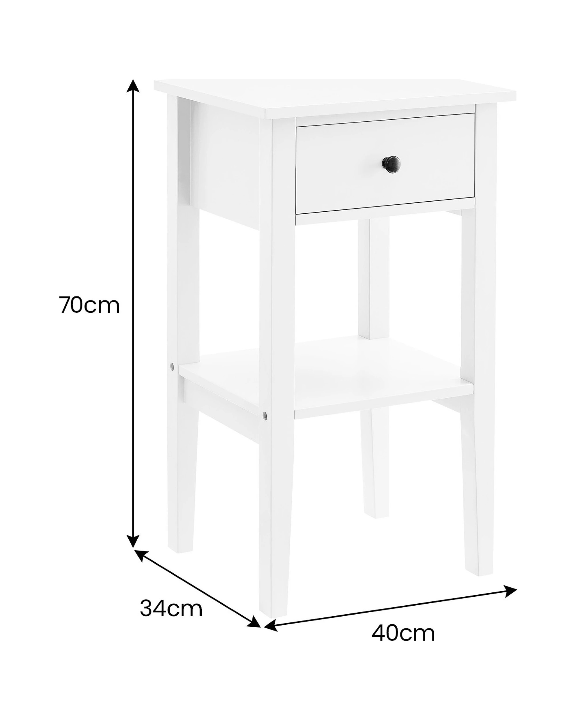 3 Sarantino Rue Bedside Table In White, 3 of 10