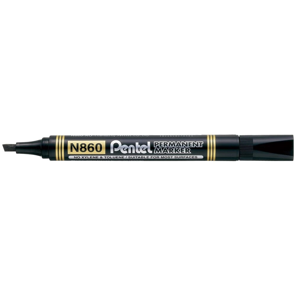 2 Pentel N860 Permanent Marker Black 2 Pack, 2 of 2