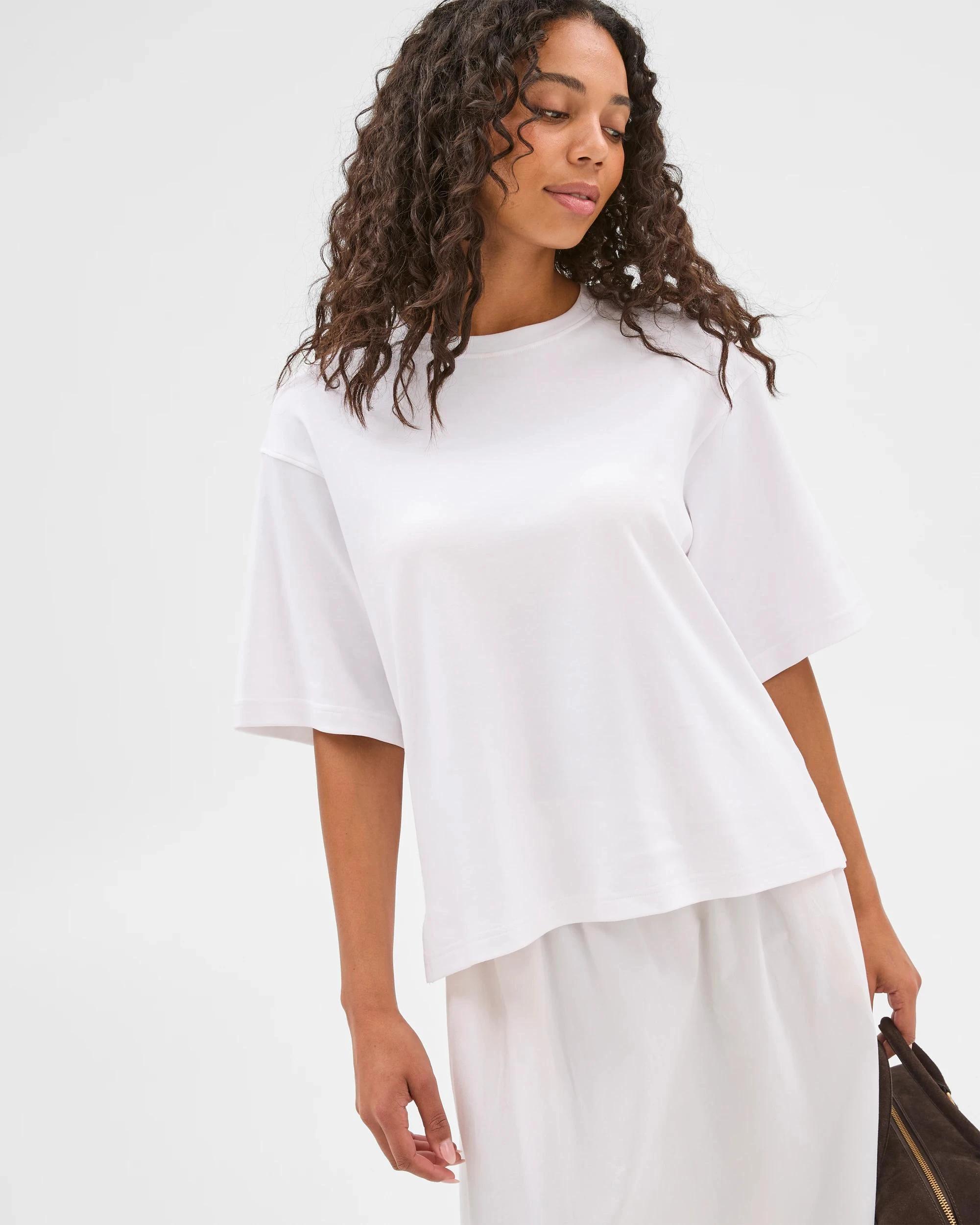 1 Target Australian Cotton Heavyweight Boxy T-Shirt WHITE, 1 of 6