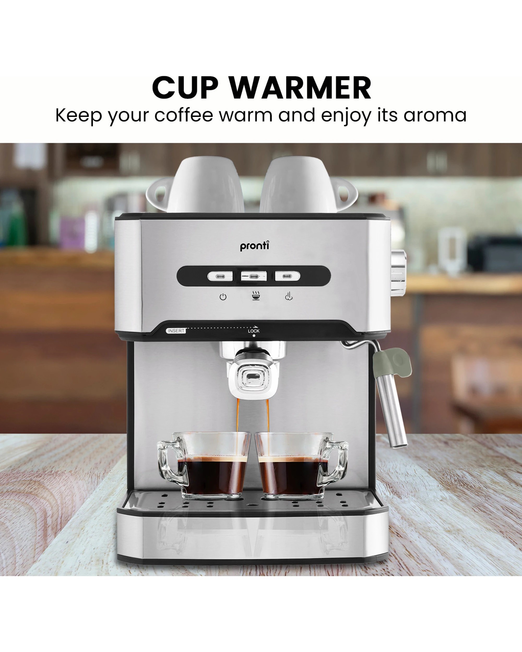 7 Pronti Toaster, Kettle and Coffee Machine Breakfast Set - Black, 7 of 8