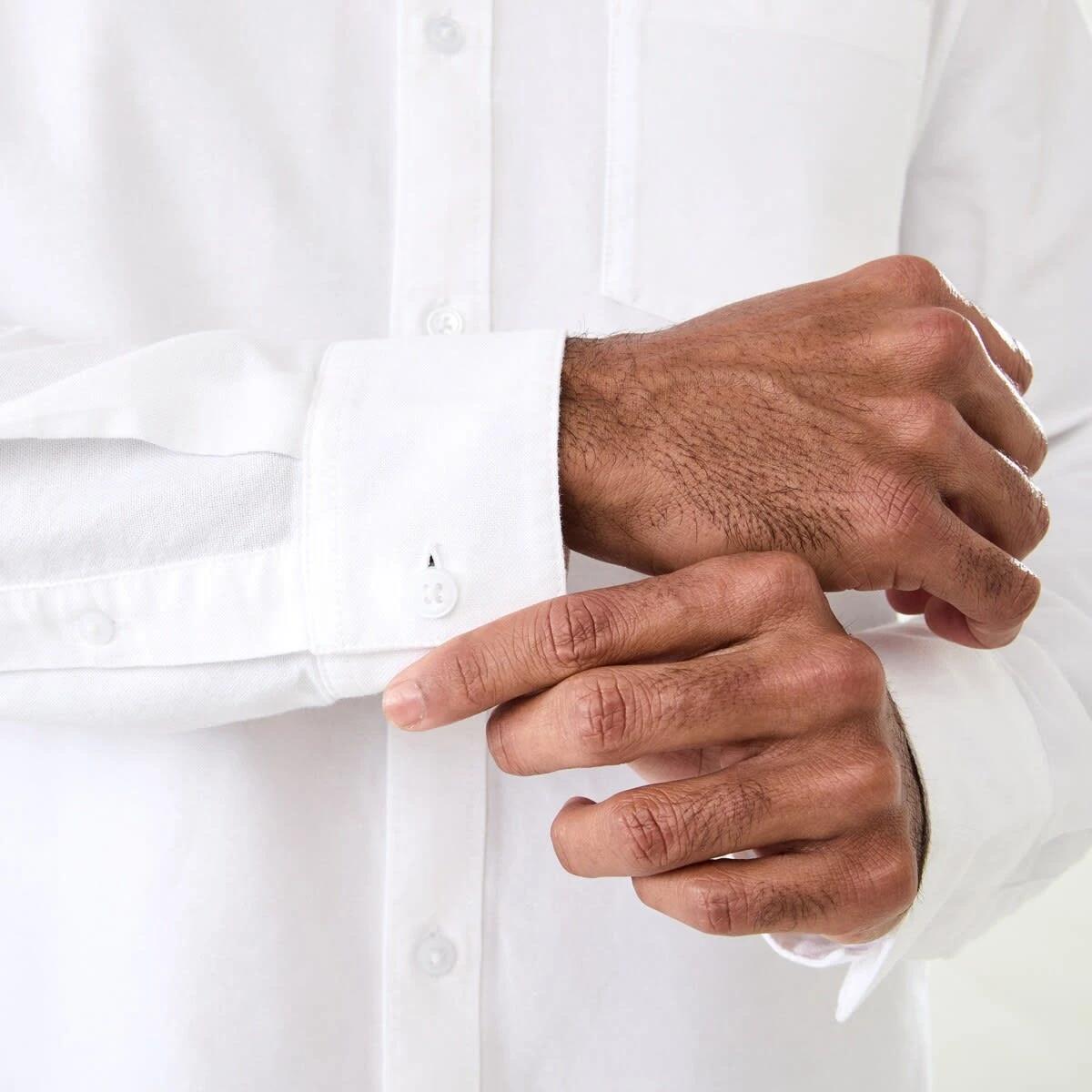 7 Long Sleeve Oxford Shirt WHITE, 7 of 7