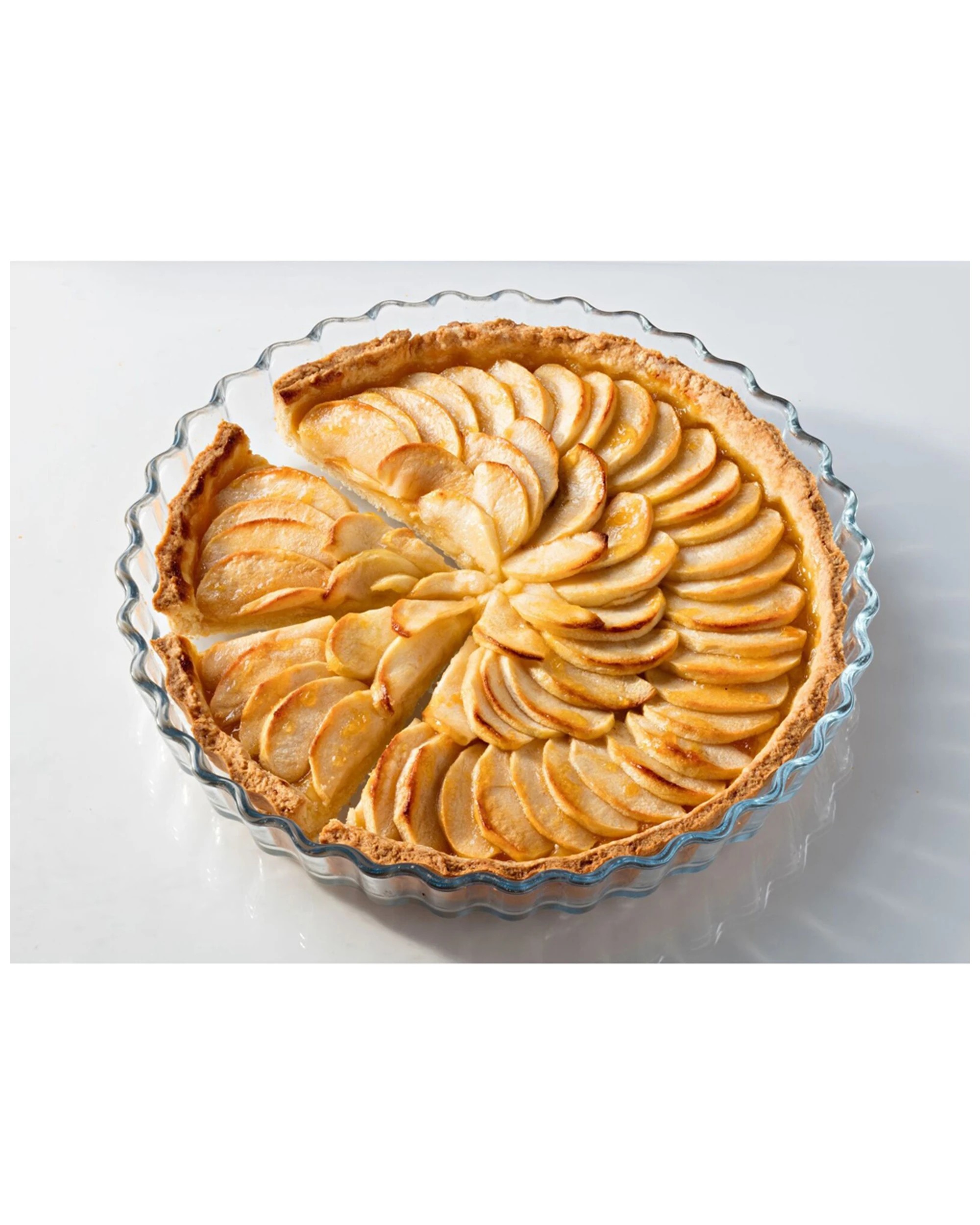 1 O'Cuisine 27cm Glass Pie & Flan Dish - Oven-Safe Round Bakeware - Plain, 1 of 4