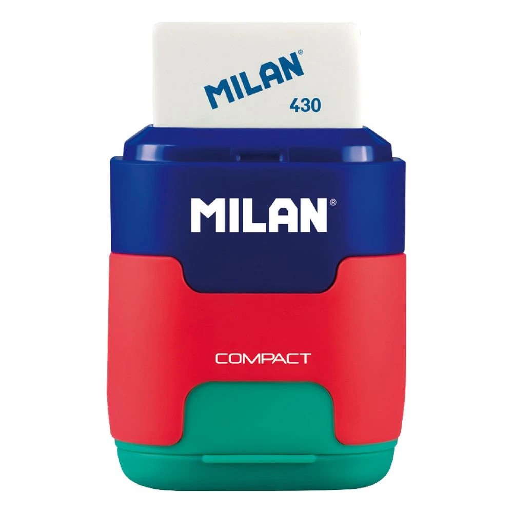 2 Milan 2 Hole Sharpener/Eraser Combo Assorted, 2 of 2