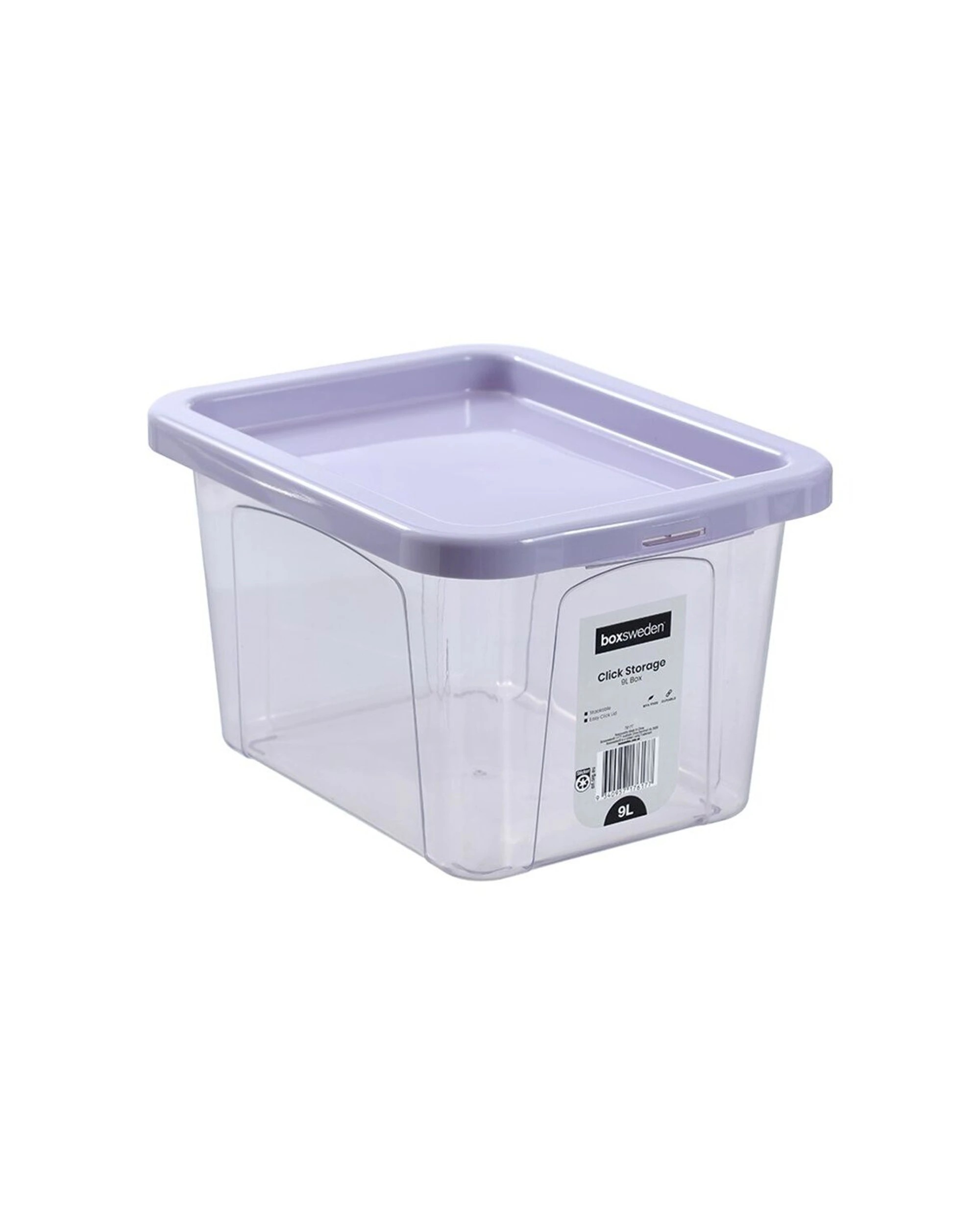 2 Boxsweden Click Storage Box 9L Secure Lock Lid Home Organisation - Multi, 2 of 7