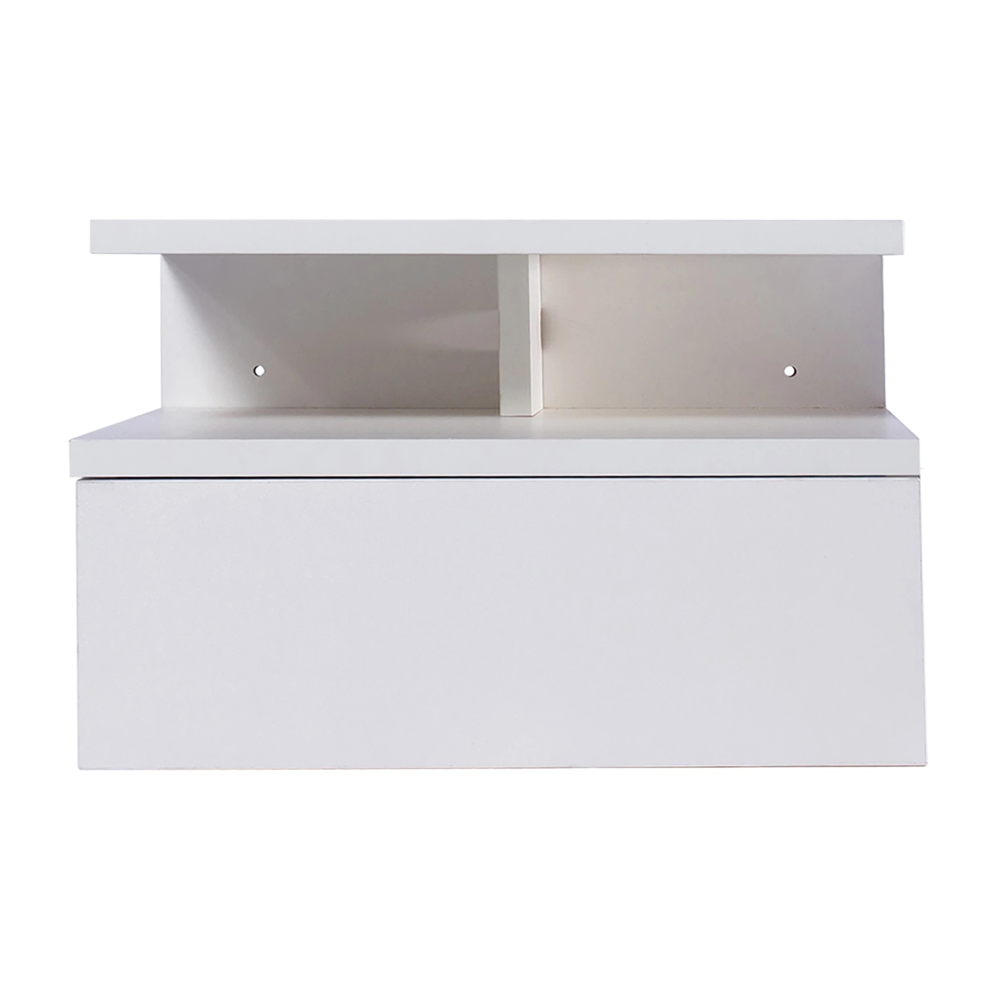 3 Levede 2x Floating Nightstand - White, 3 of 6