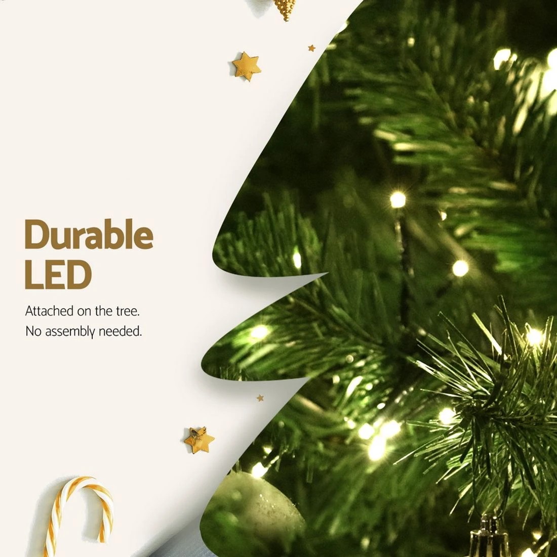 7 Jingle Jollys Christmas Tree 2.1m Xmas Tree Decorations 1134 LEDs 8 Light Modes - Green, 7 of 7