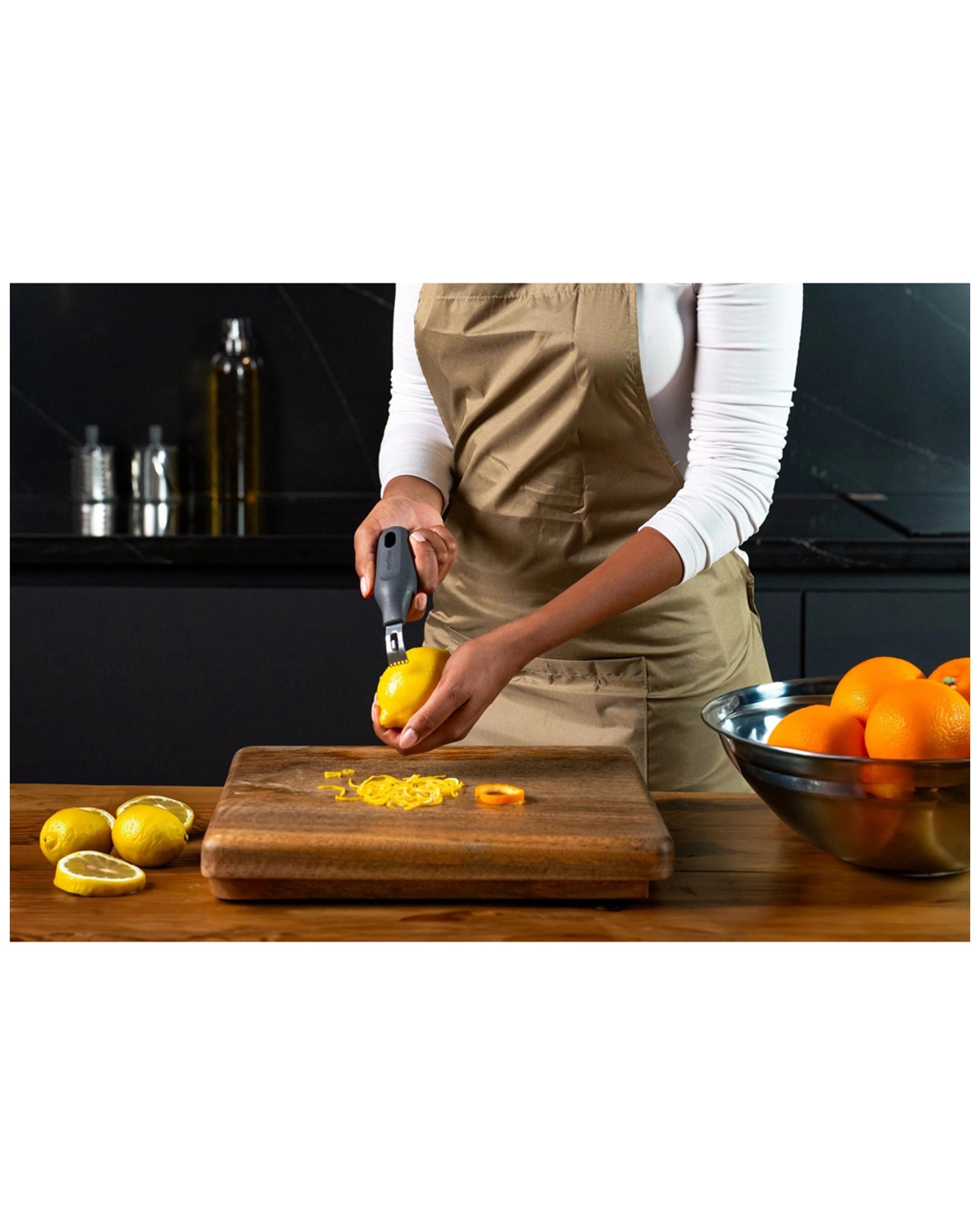 7 Zyliss 2-in-1 Citrus Zester & Grater, Stainless Steel, Black, Model 13130 - Black, 7 of 7