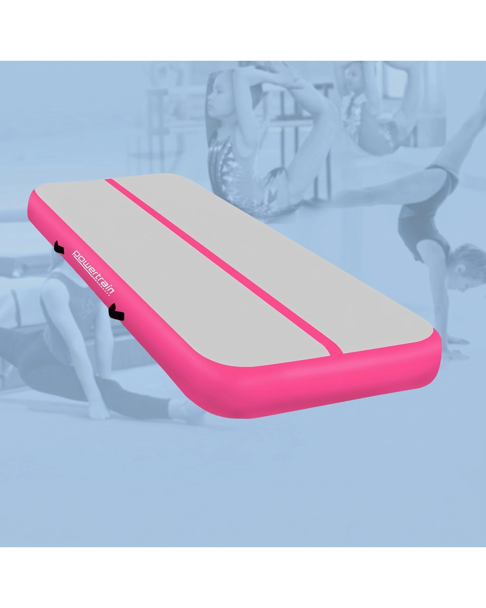 2 Powertrain Sports 8m x 1m Air Track Inflatable Gymnastics Mat Tumbling, 2 of 7